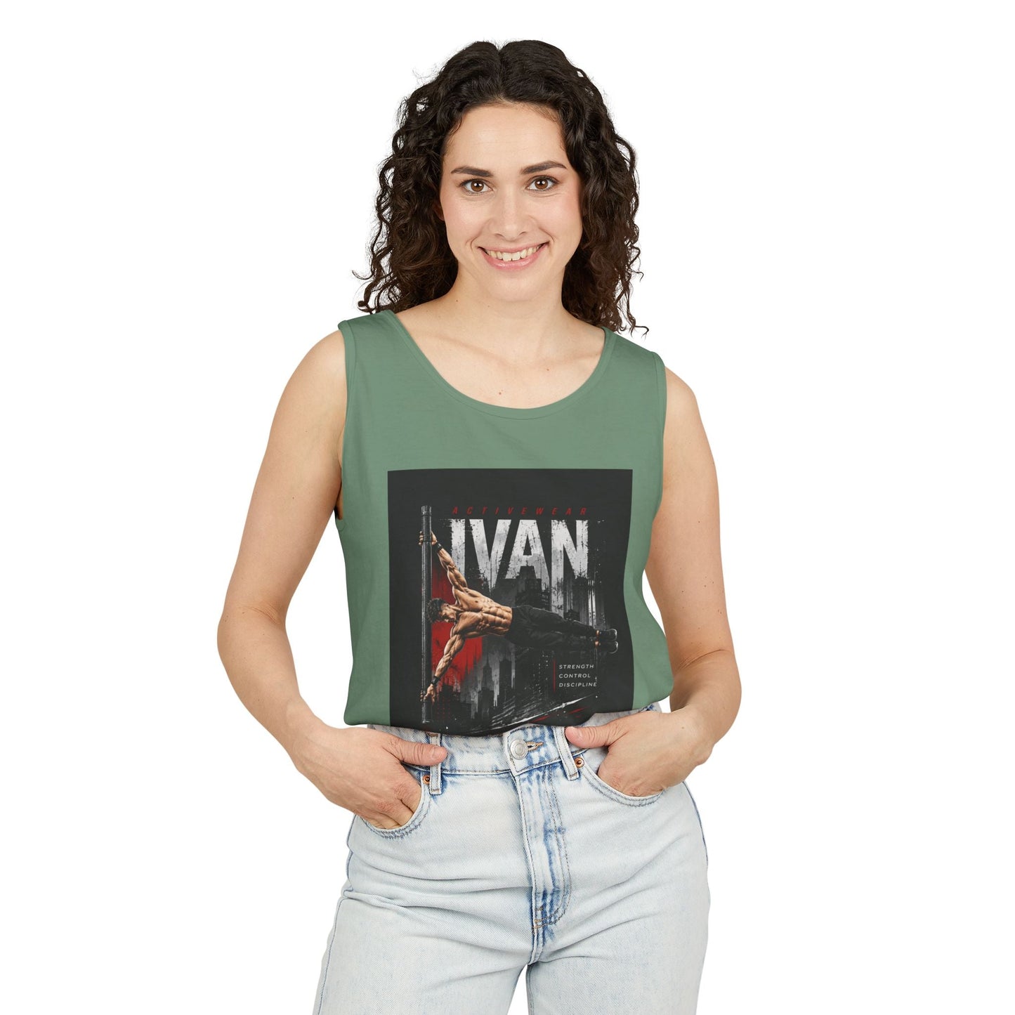 Ivan Rock Climber Tank Top — Vintage Climbing Poster Graphic Printify