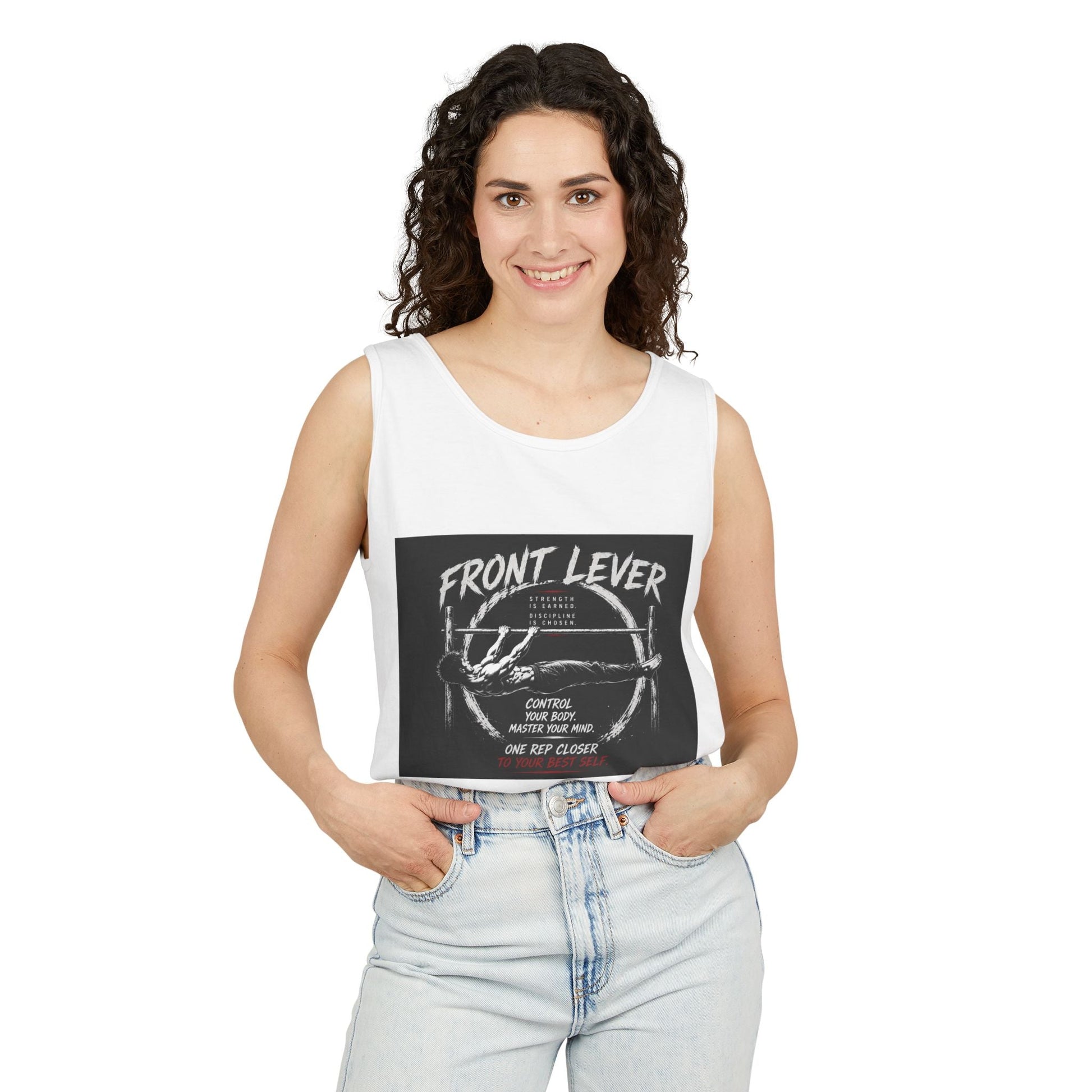 Front Lever Vintage Gym Tank Top — Calisthenics Training Shirt Printify