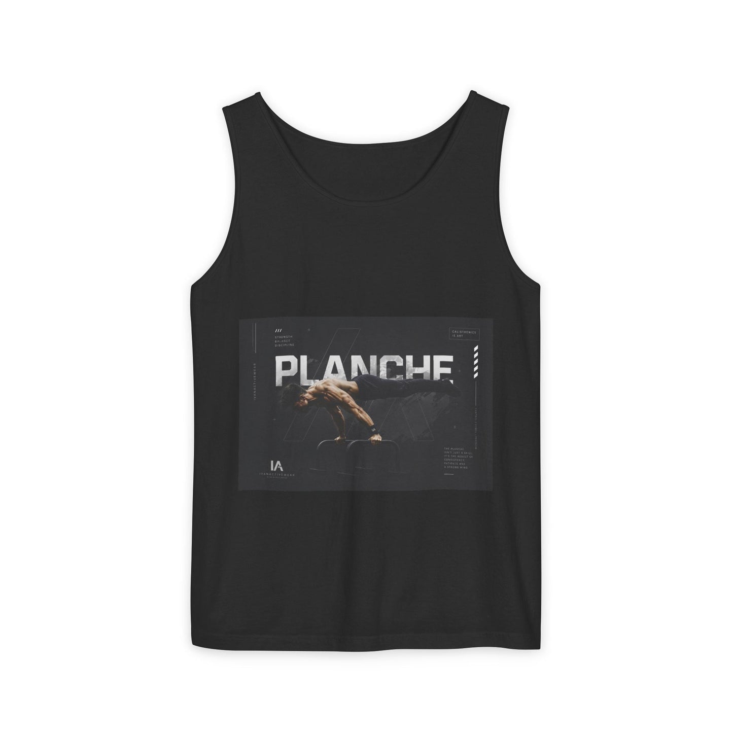 Planches Surfer Graphic Tank Top — Vintage Surf Photo "Planche" Printify