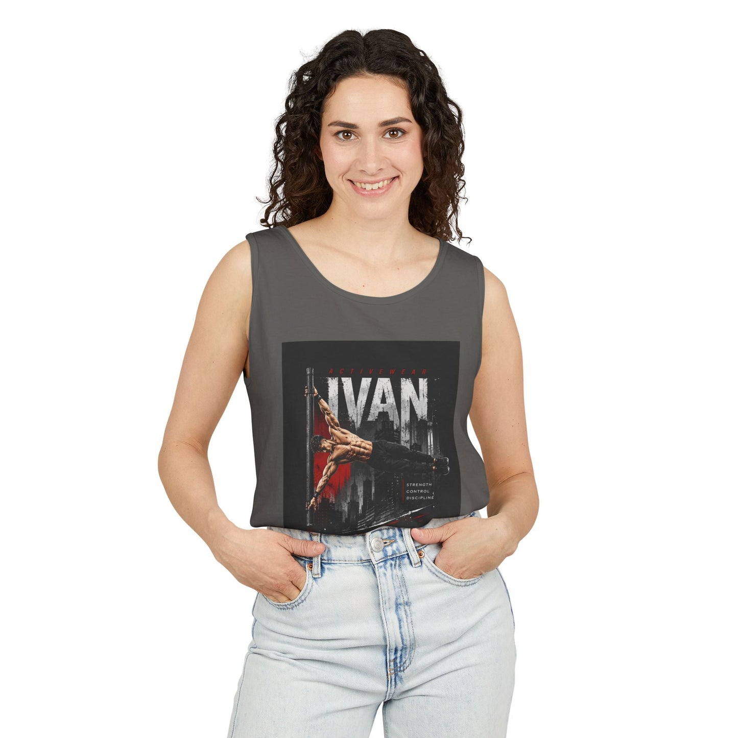 Ivan Rock Climber Tank Top — Vintage Climbing Poster Graphic Printify