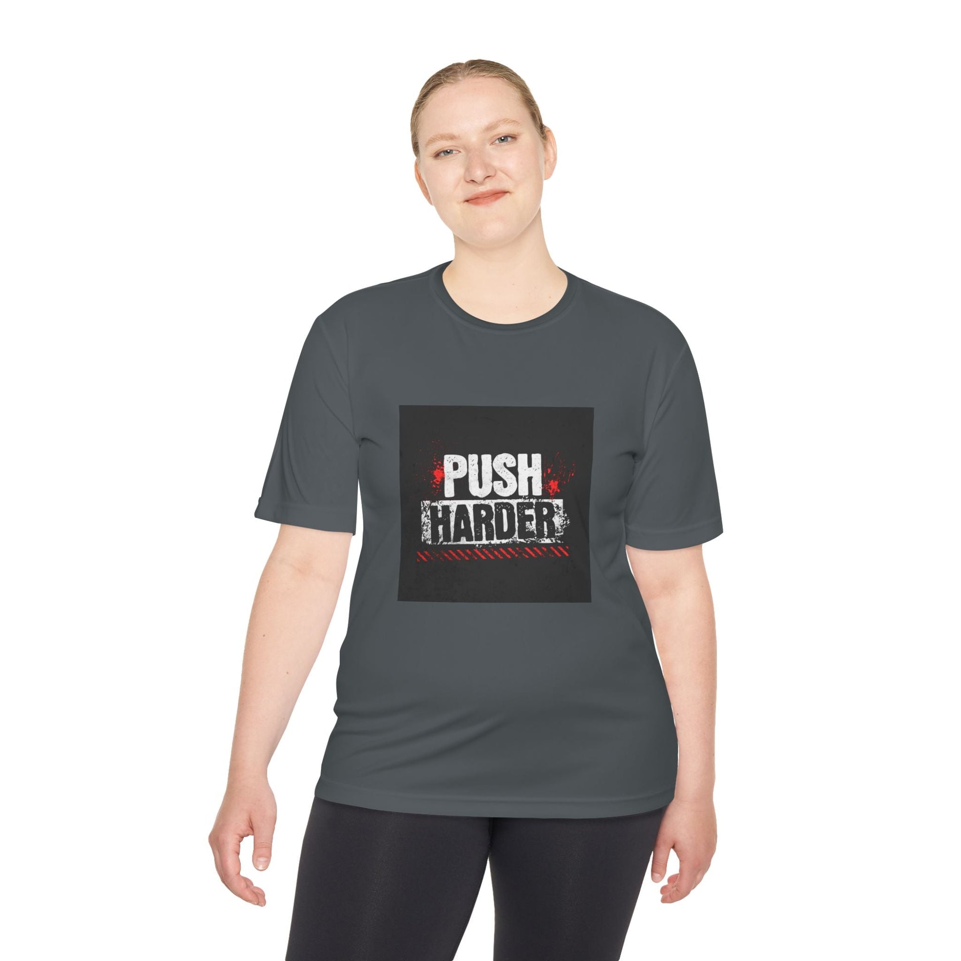 Push Harder Performance Tee — Motivational Gym Workout Shirt Printify