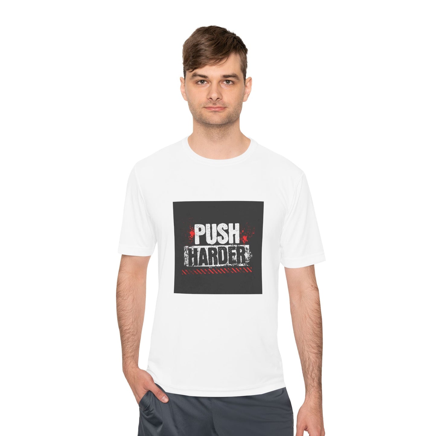 Push Harder Performance Tee — Motivational Gym Workout Shirt Printify