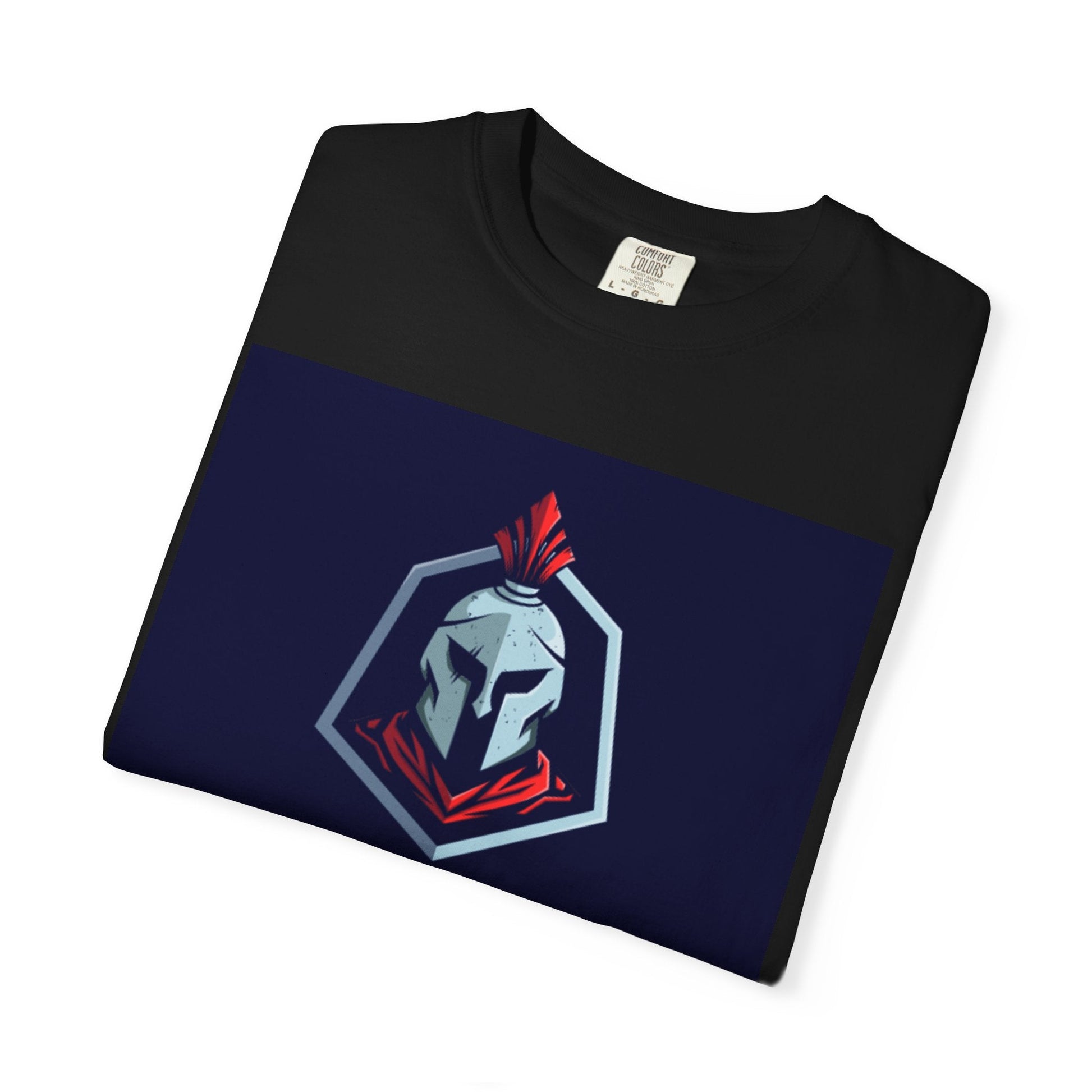 Discipline Over Comfort T-Shirt — Spartan Helmet Motivational Tee Printify