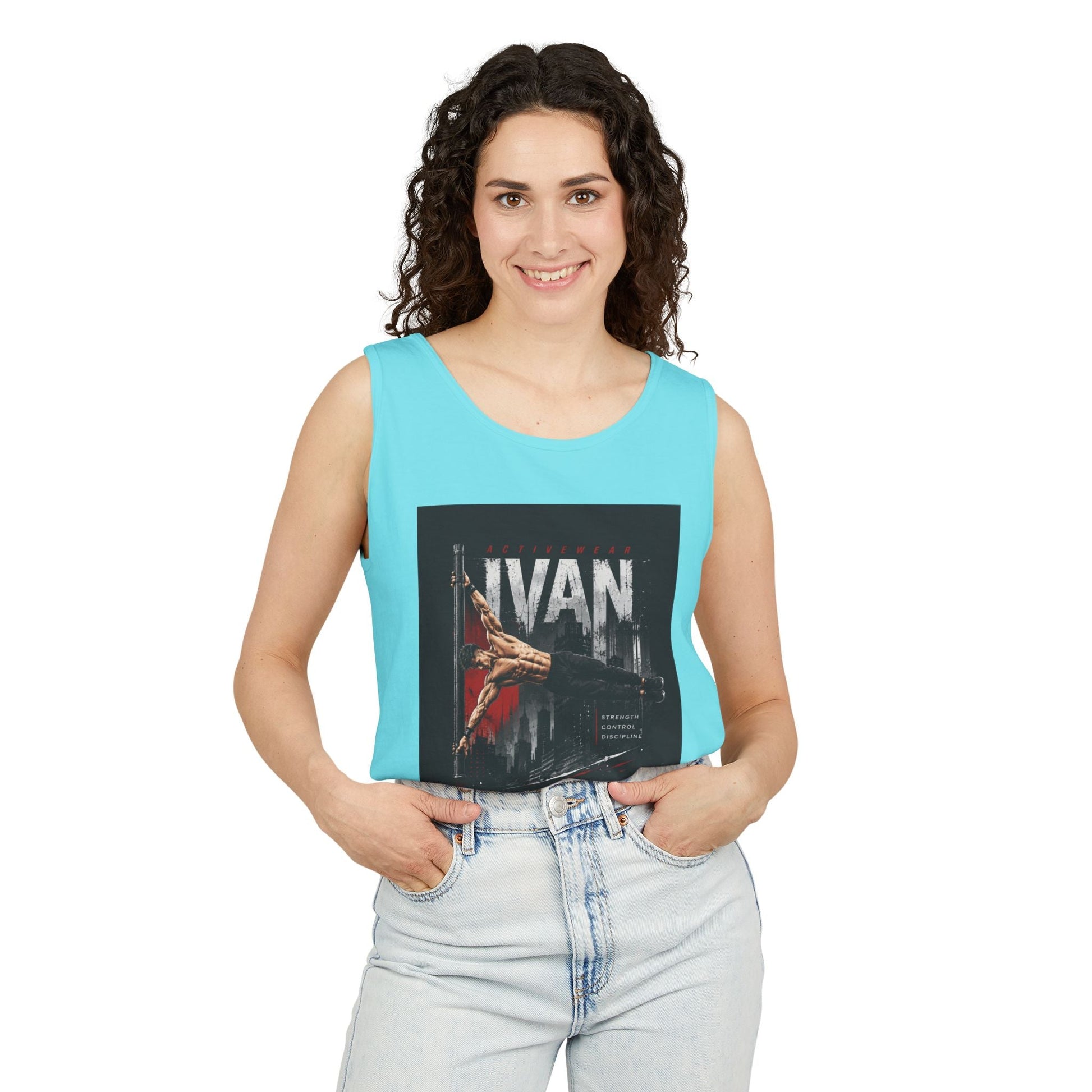 Ivan Rock Climber Tank Top — Vintage Climbing Poster Graphic Printify