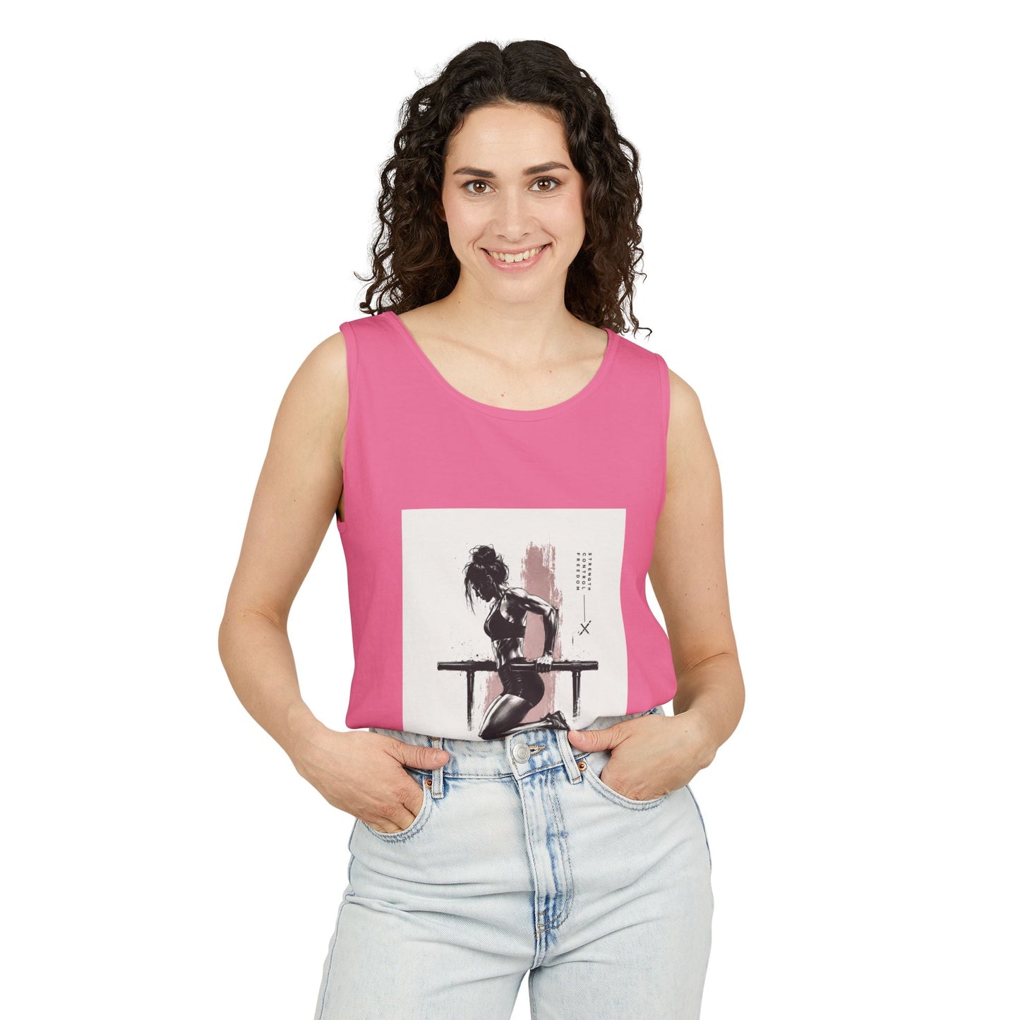 Vintage Pin-Up Tank Top — Retro Art Graphic Unisex Vest Printify