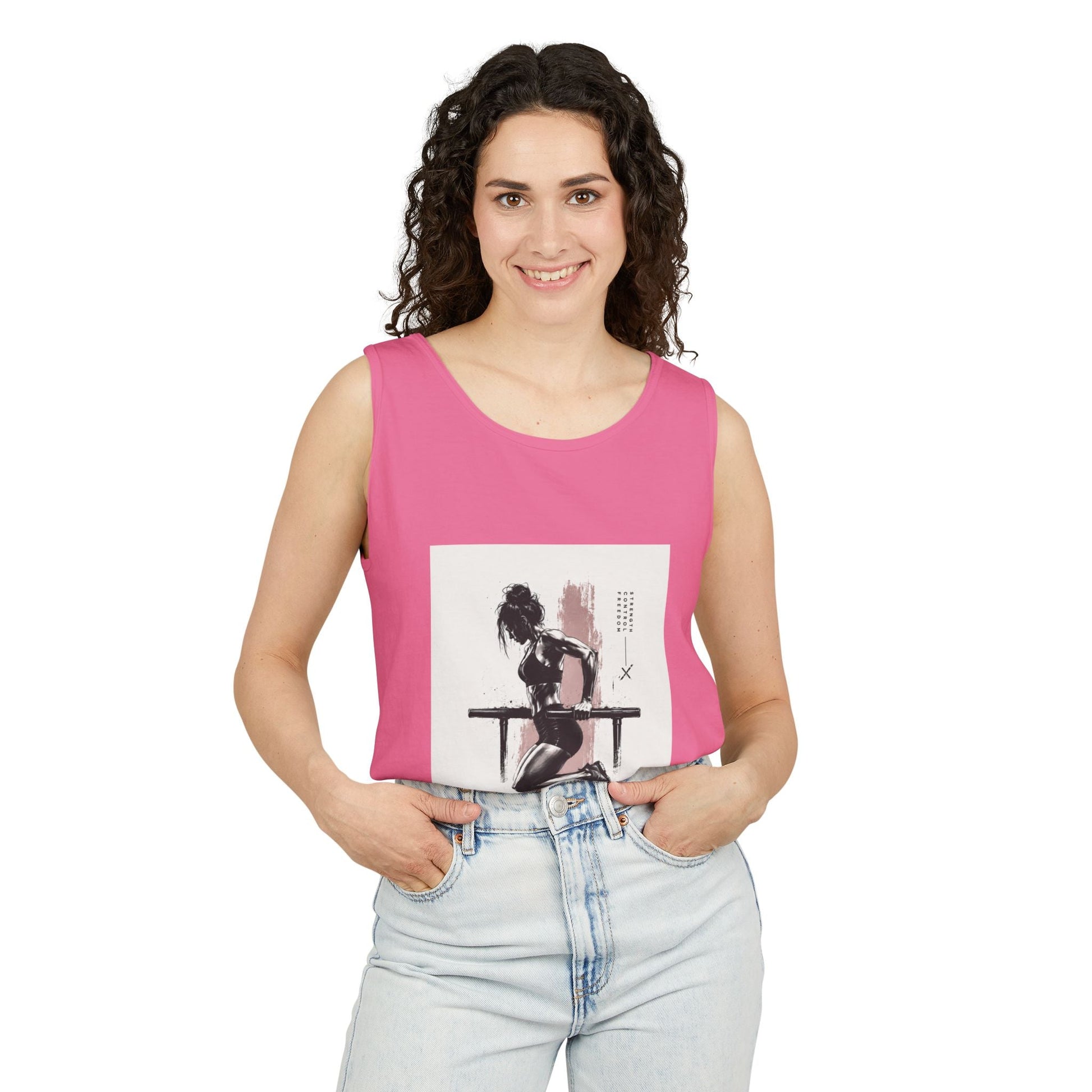 Vintage Pin-Up Tank Top — Retro Art Graphic Unisex Vest Printify