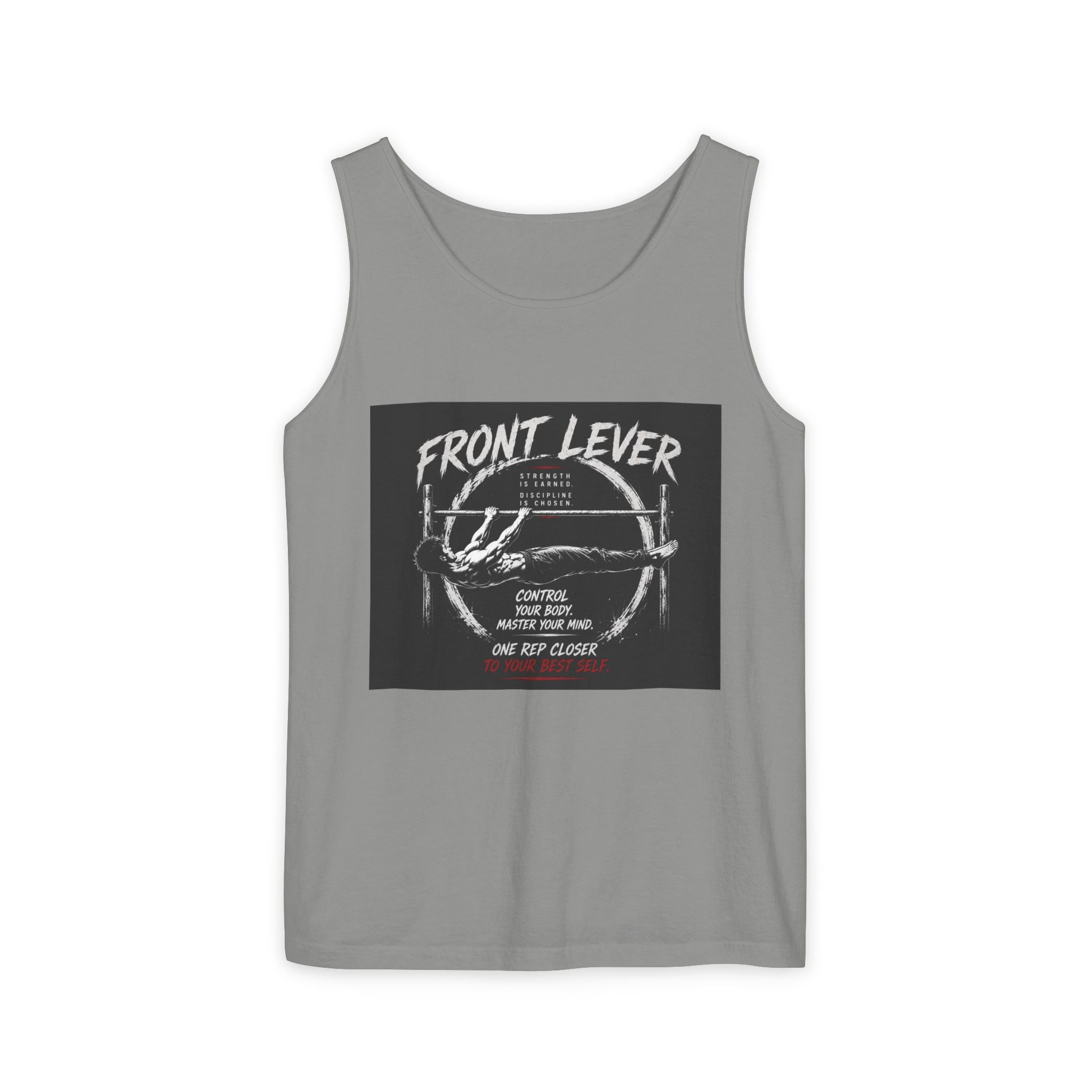 Front Lever Vintage Gym Tank Top — Calisthenics Training Shirt Printify