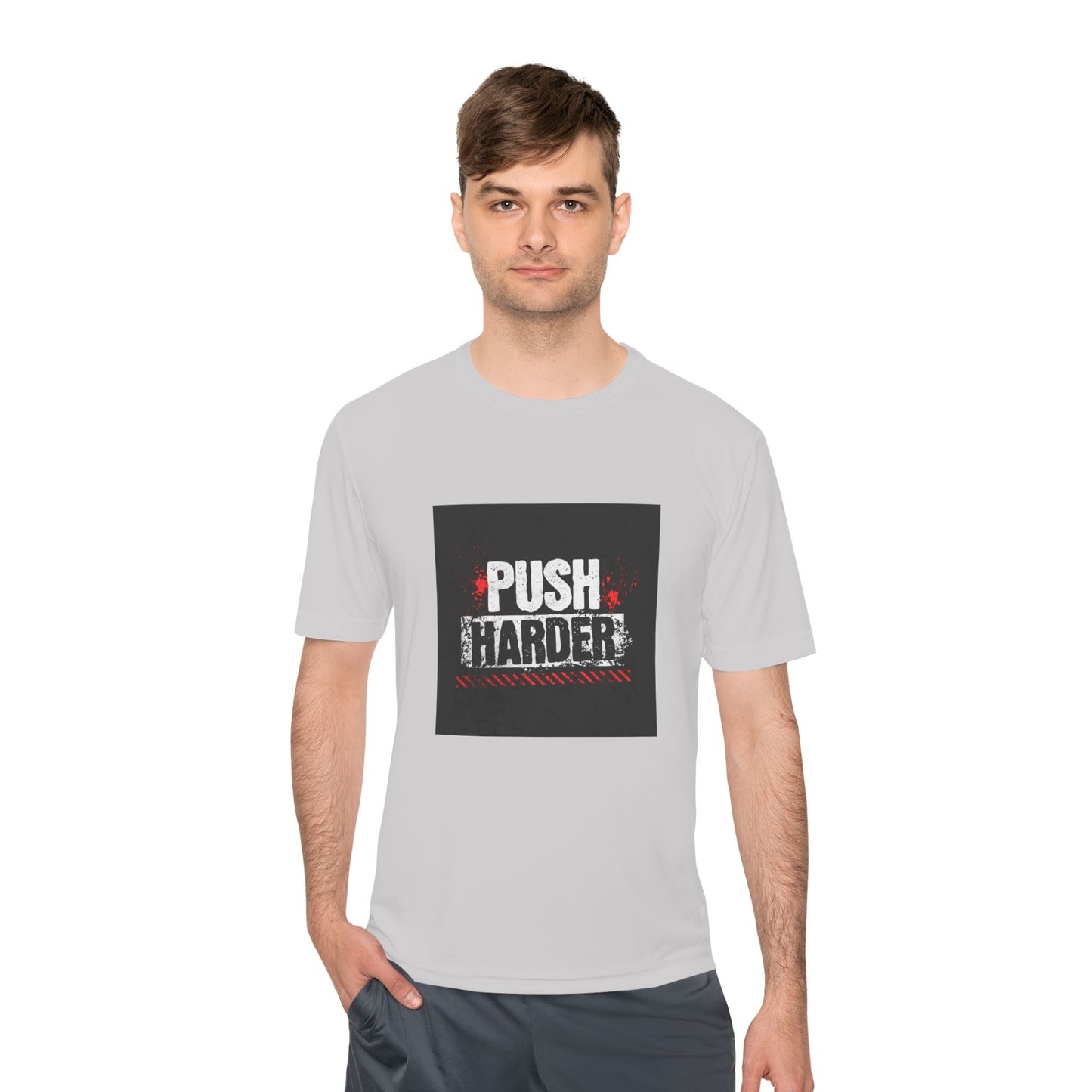 Push Harder Performance Tee — Motivational Gym Workout Shirt Printify