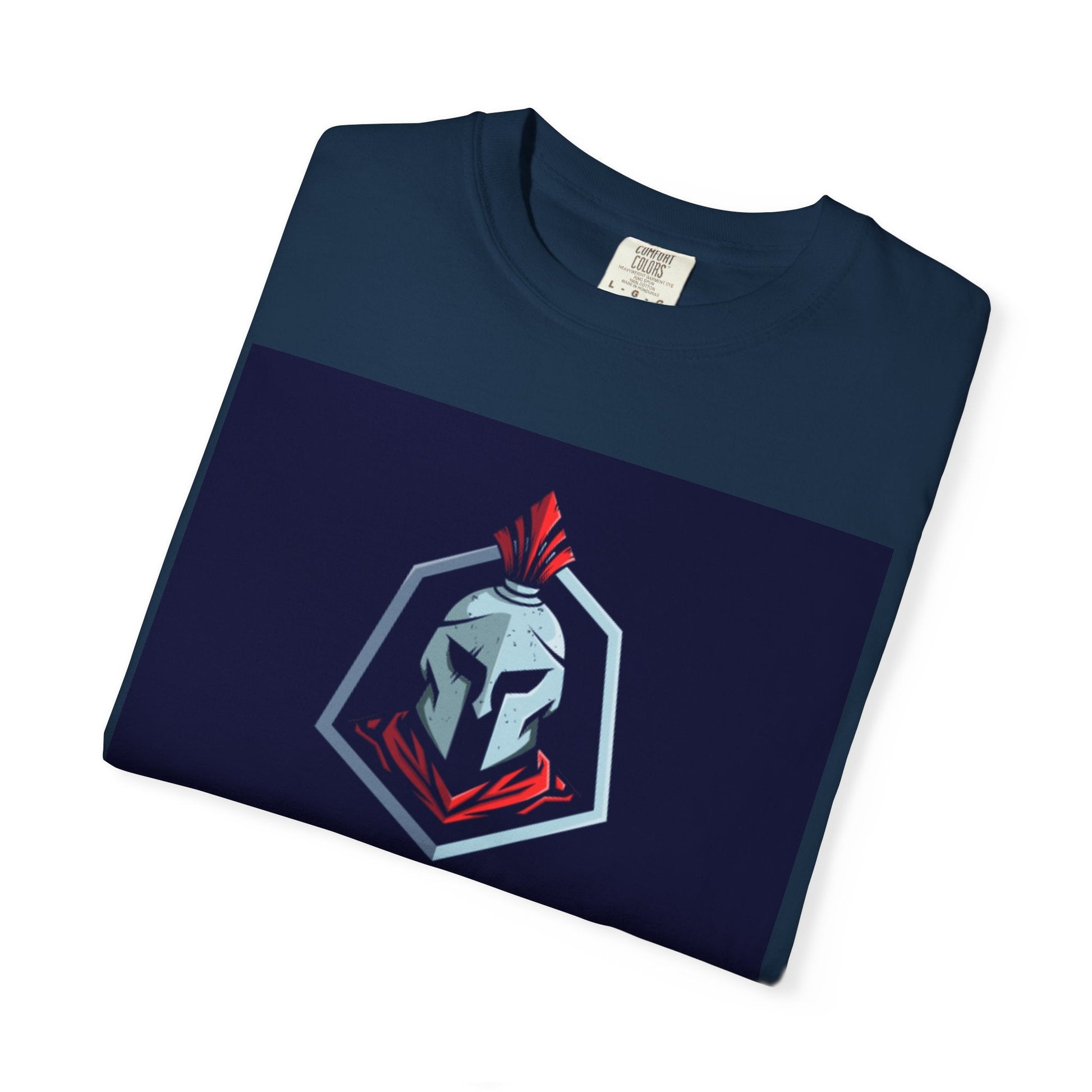 Discipline Over Comfort T-Shirt — Spartan Helmet Motivational Tee Printify