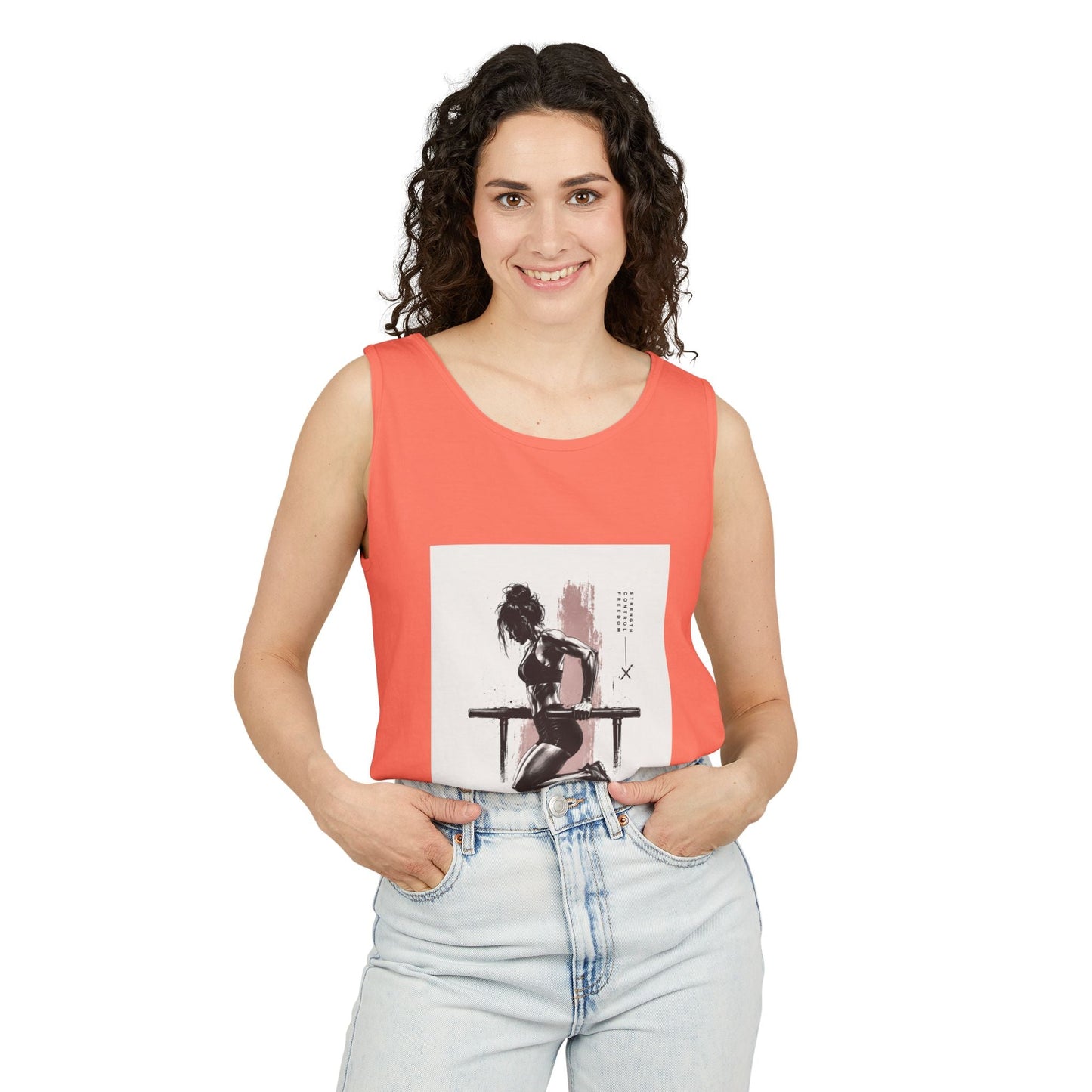 Vintage Pin-Up Tank Top — Retro Art Graphic Unisex Vest Printify