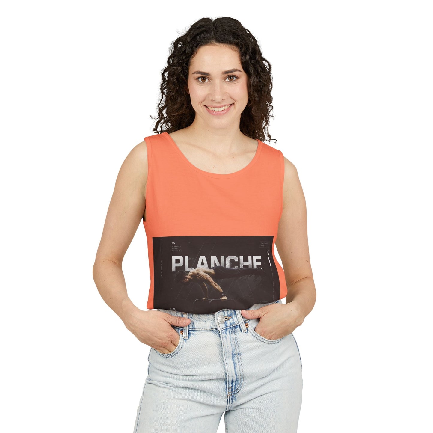 Planches Surfer Graphic Tank Top — Vintage Surf Photo "Planche" Printify