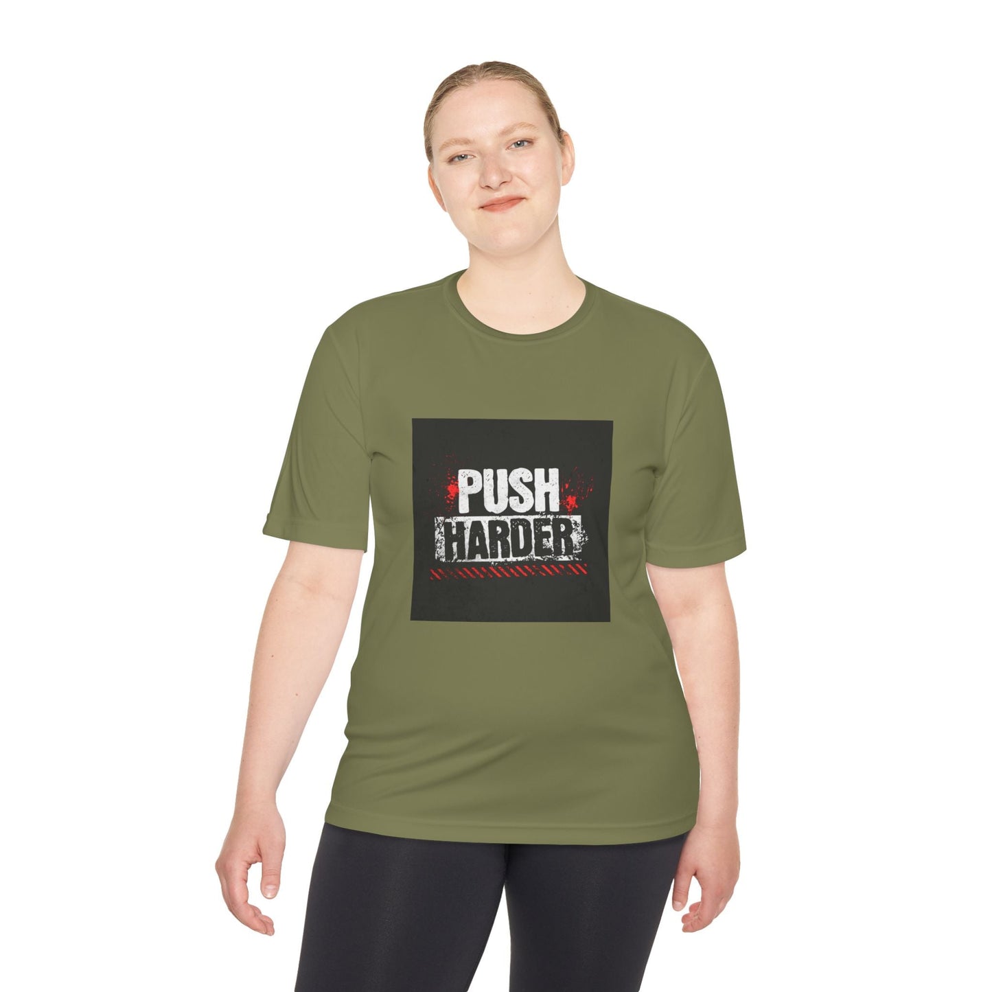 Push Harder Performance Tee — Motivational Gym Workout Shirt Printify
