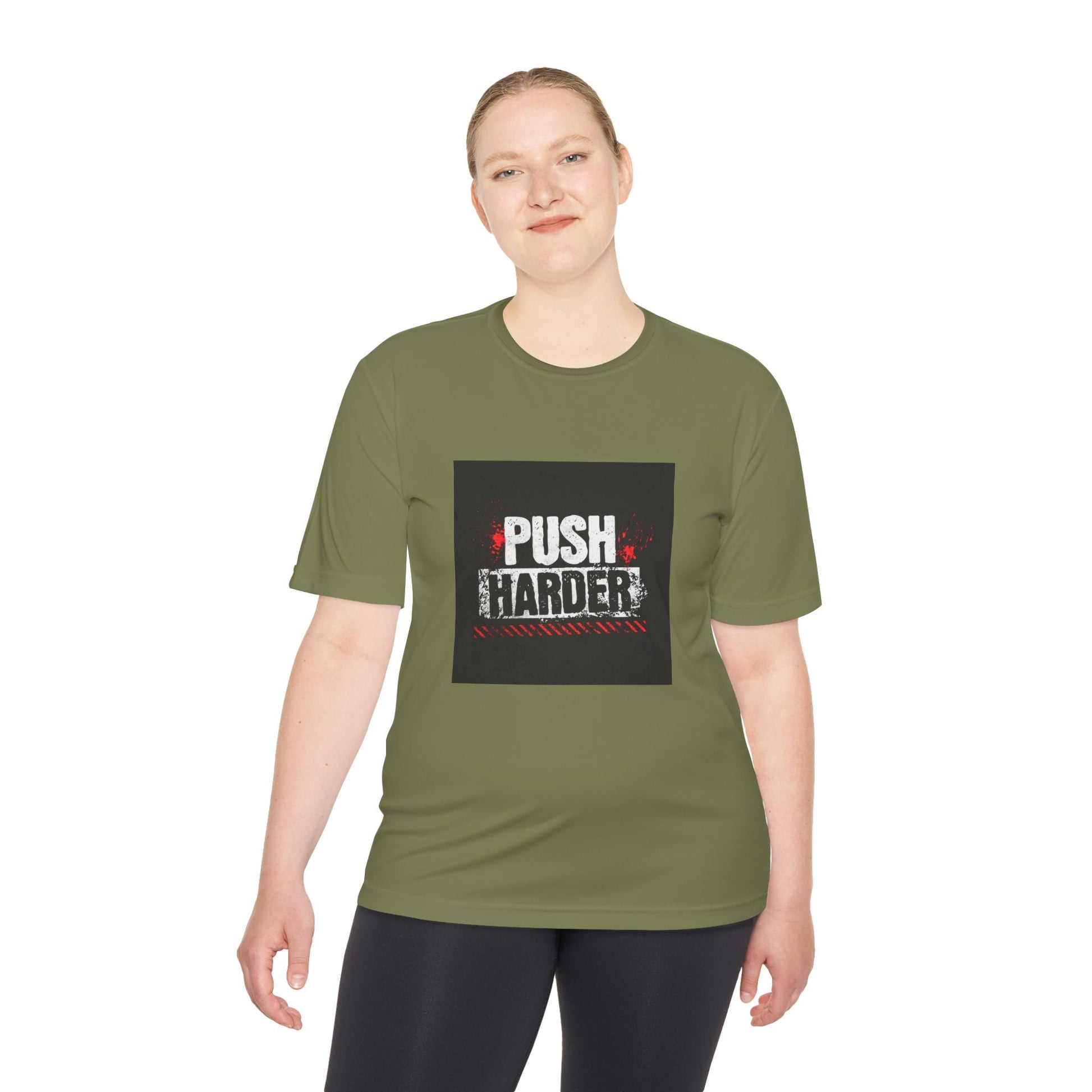 Push Harder Performance Tee — Motivational Gym Workout Shirt Printify