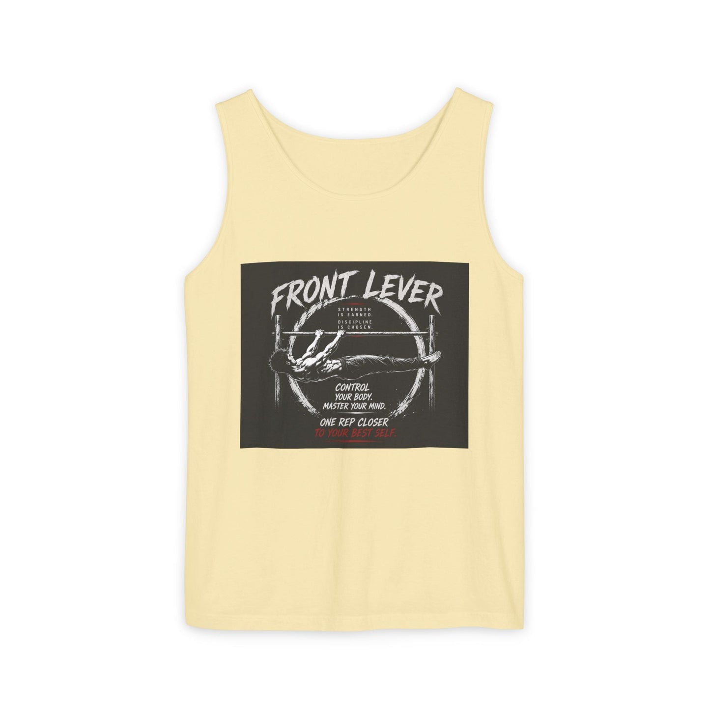 Front Lever Vintage Gym Tank Top — Calisthenics Training Shirt Printify