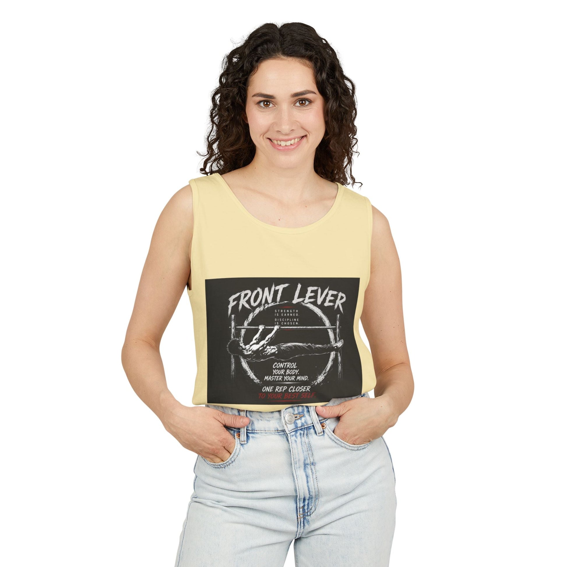 Front Lever Vintage Gym Tank Top — Calisthenics Training Shirt Printify