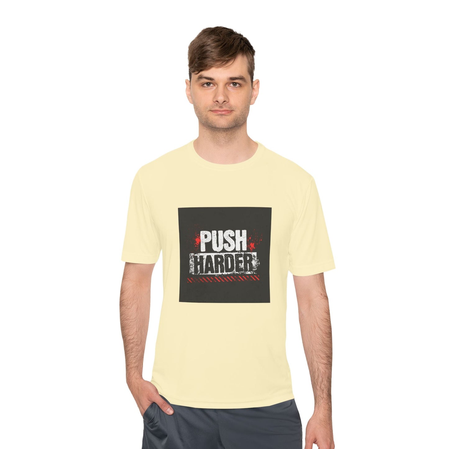 Push Harder Performance Tee — Motivational Gym Workout Shirt Printify