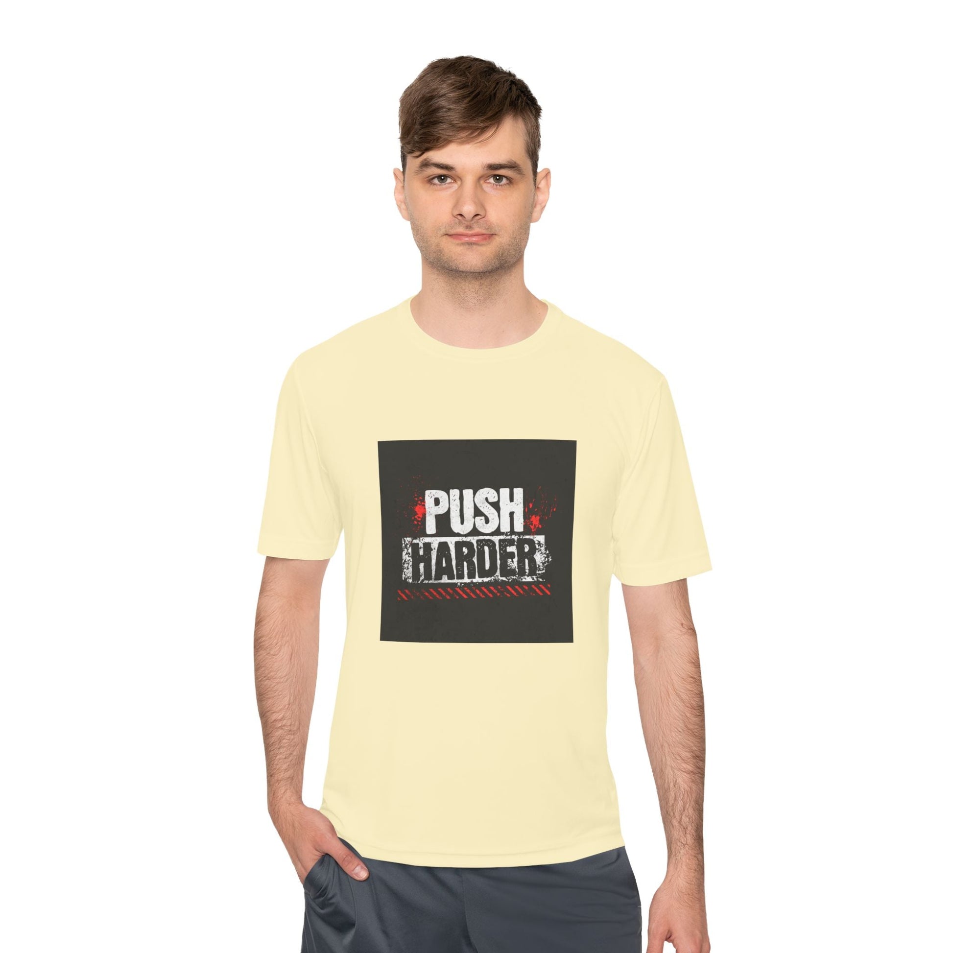 Push Harder Performance Tee — Motivational Gym Workout Shirt Printify