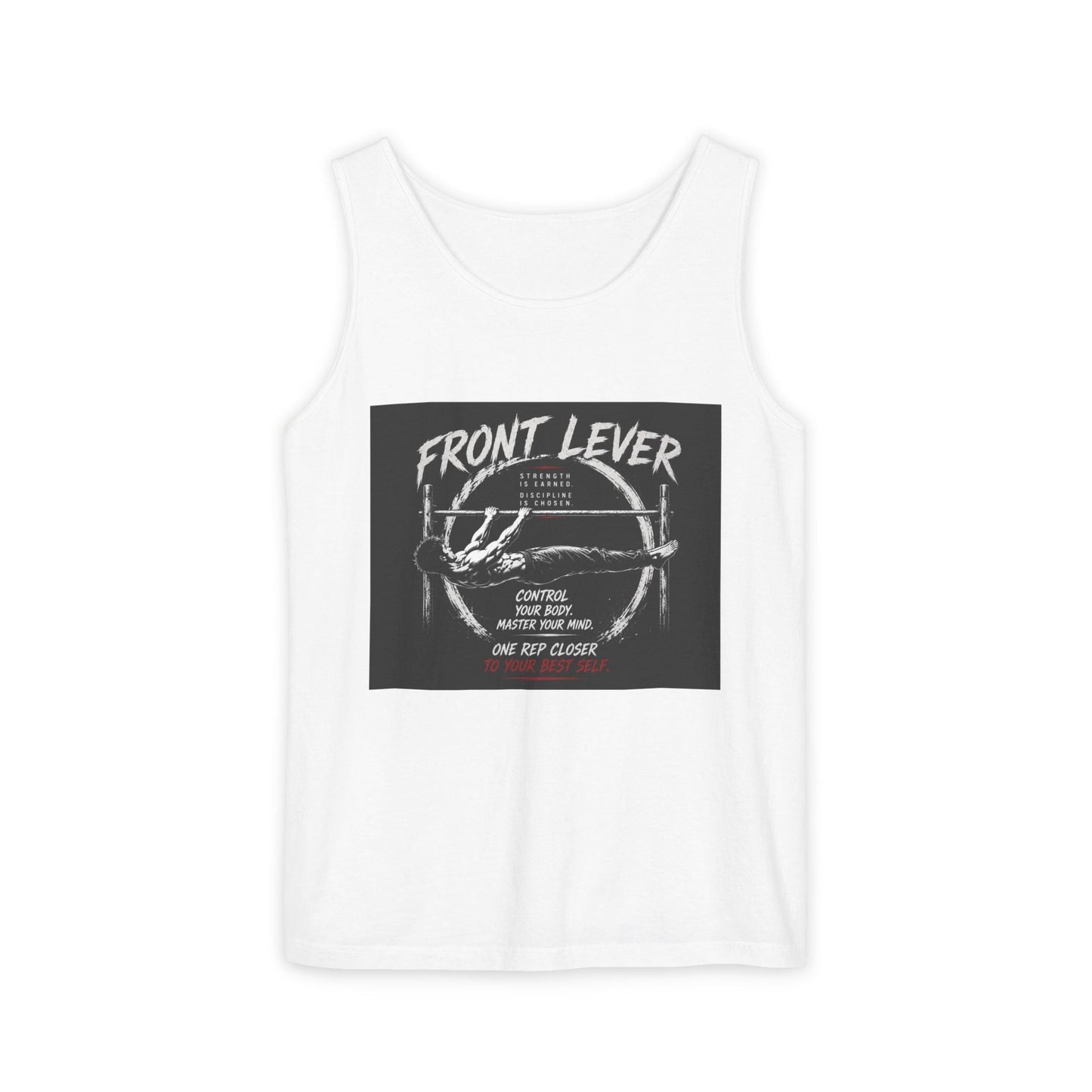 Front Lever Vintage Gym Tank Top — Calisthenics Training Shirt Printify