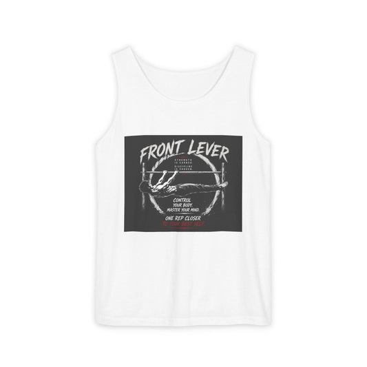 Front Lever Vintage Gym Tank Top — Calisthenics Training Shirt Printify