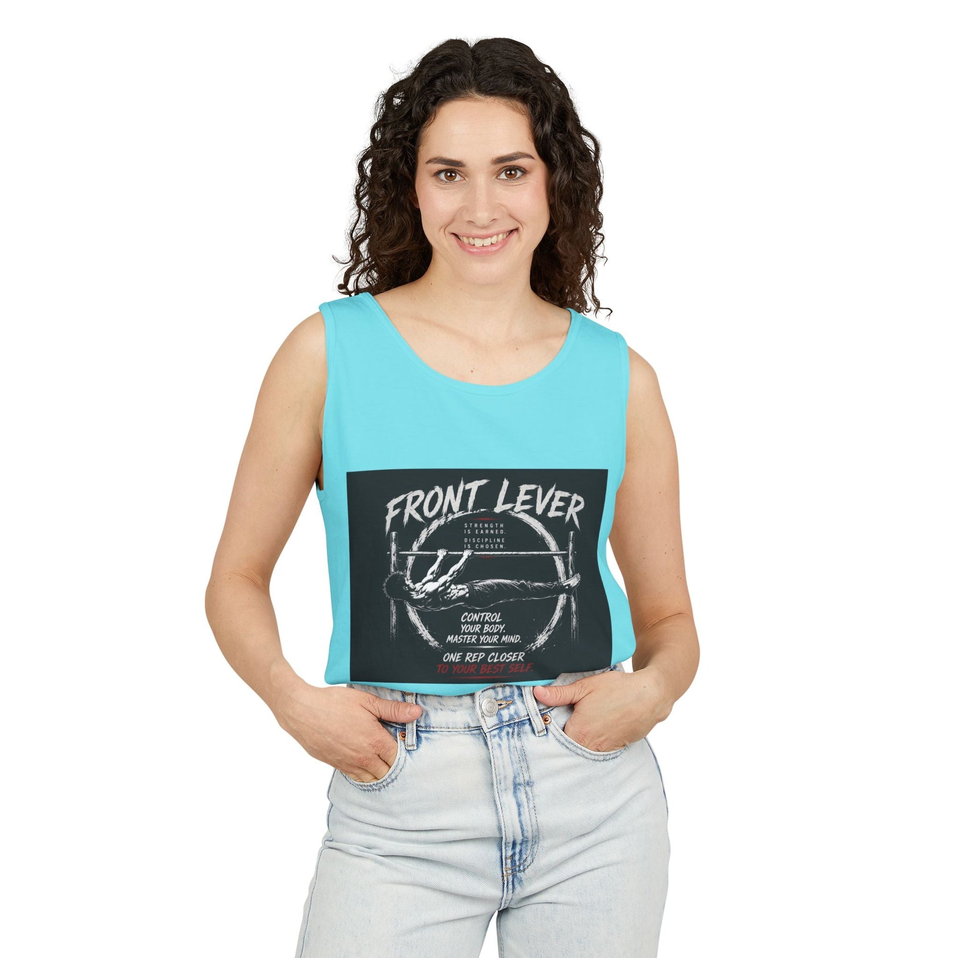 Front Lever Vintage Gym Tank Top — Calisthenics Training Shirt Printify