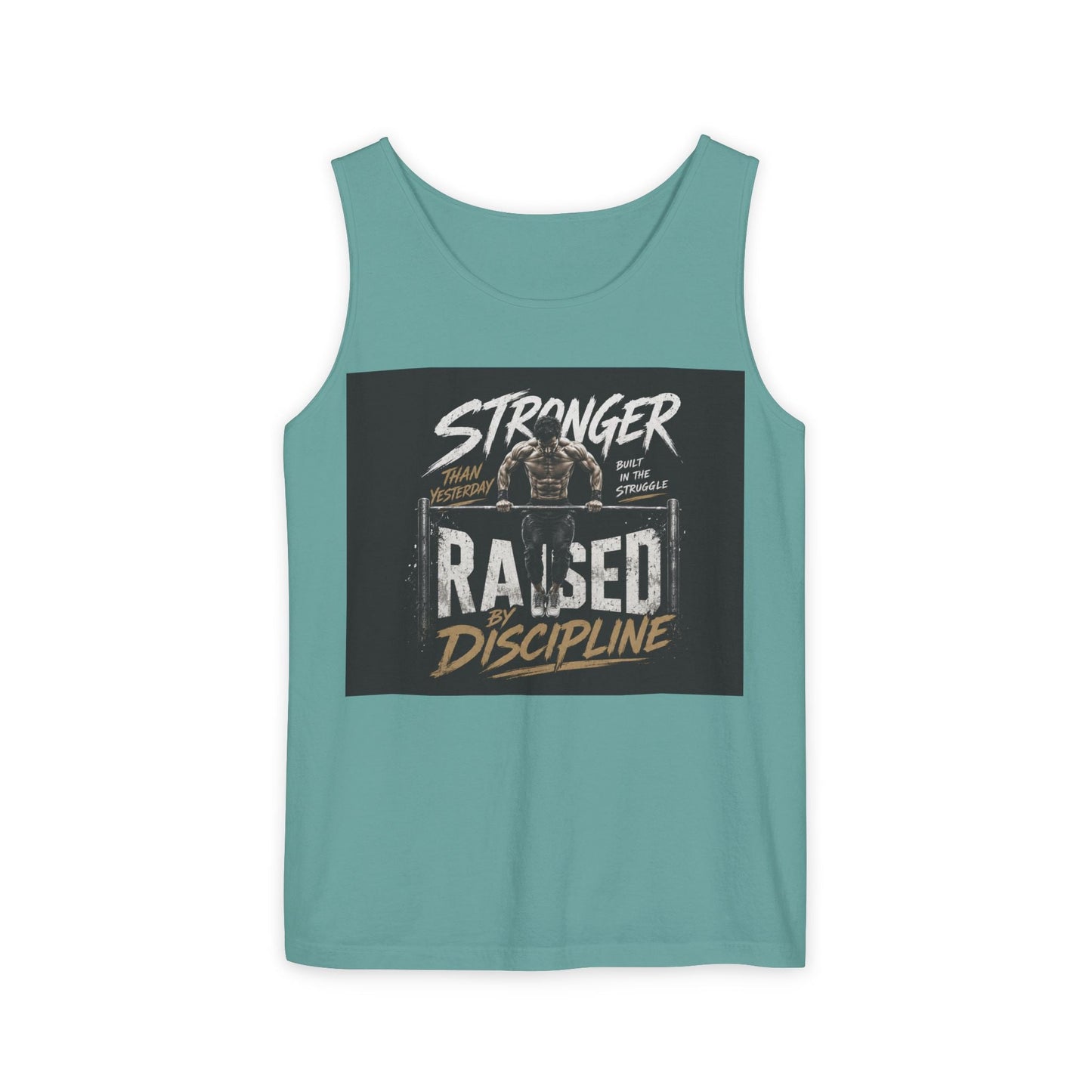 Raised By Discipline Tank Top — Stronger Motivational Gym Tee Printify