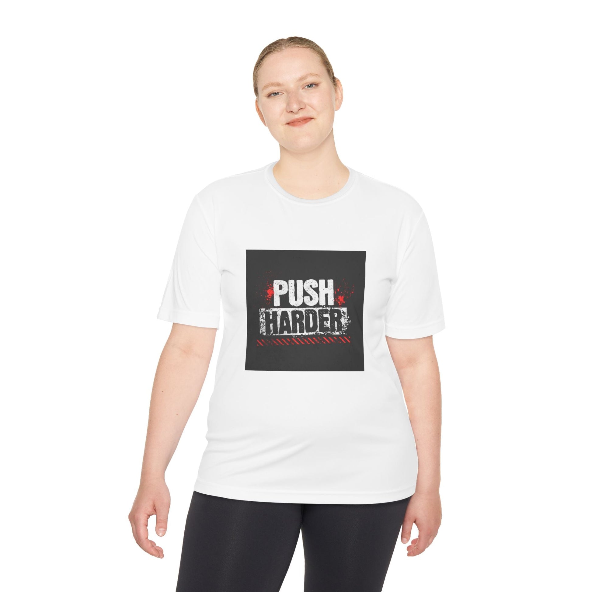 Push Harder Performance Tee — Motivational Gym Workout Shirt Printify