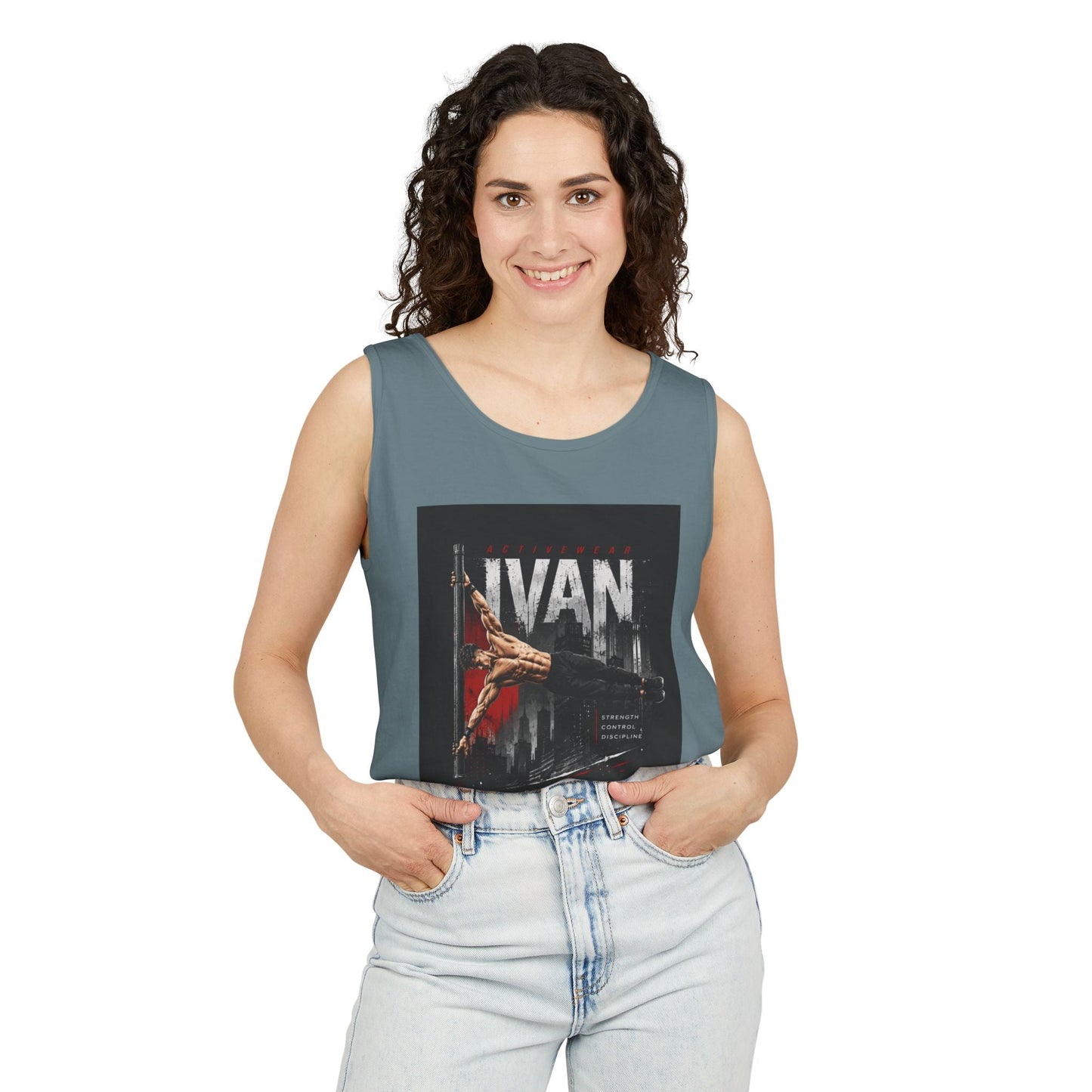 Ivan Rock Climber Tank Top — Vintage Climbing Poster Graphic Printify