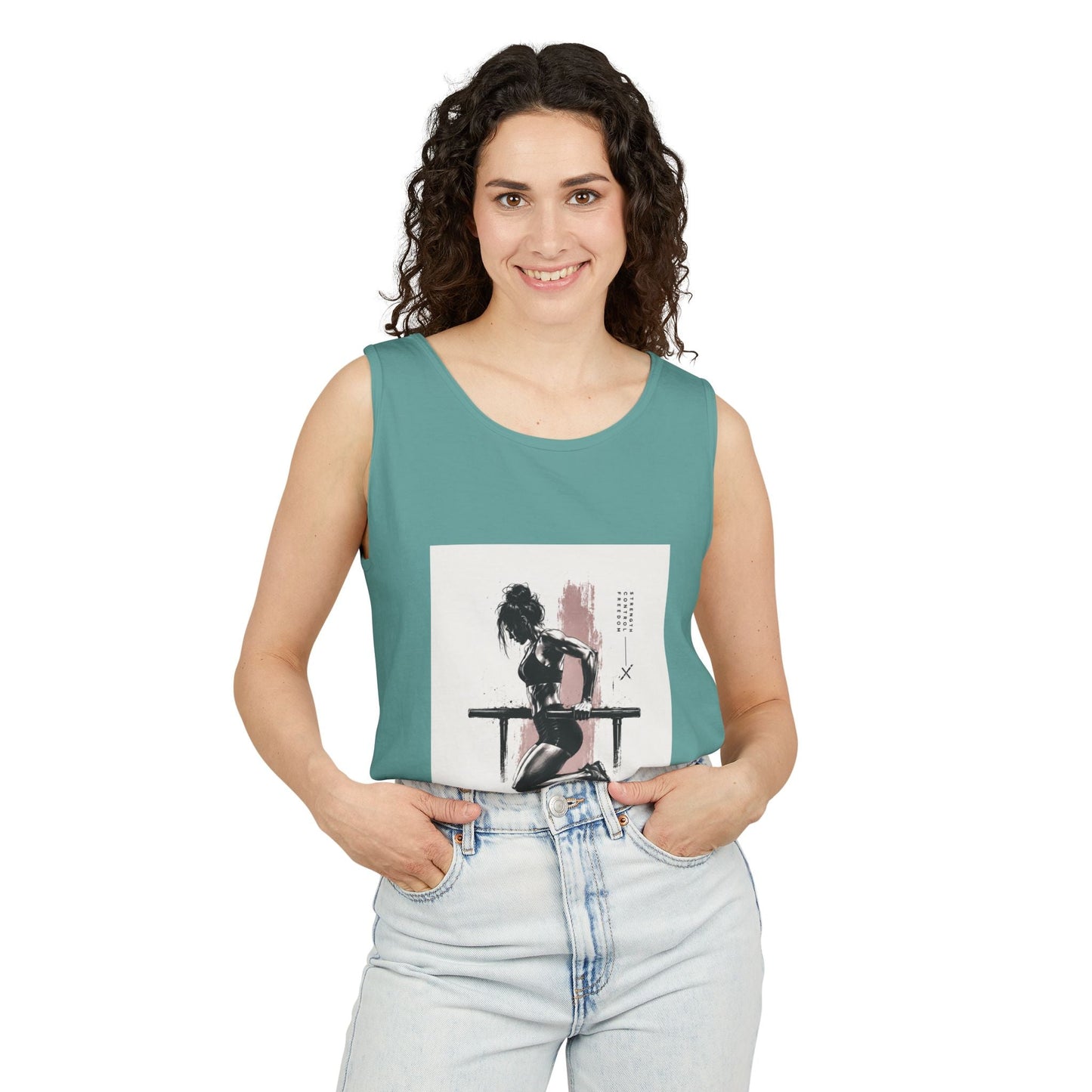 Vintage Pin-Up Tank Top — Retro Art Graphic Unisex Vest Printify