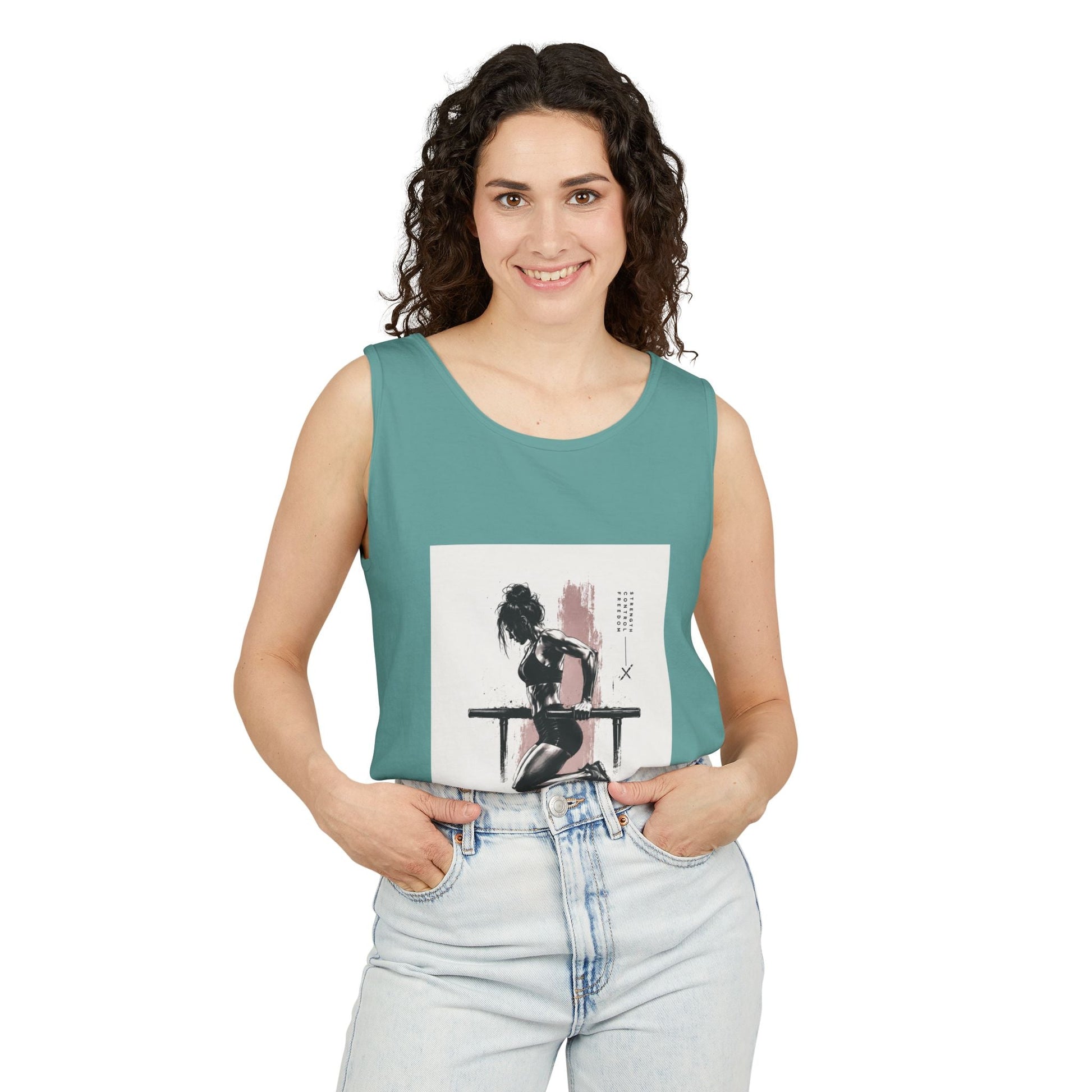 Vintage Pin-Up Tank Top — Retro Art Graphic Unisex Vest Printify