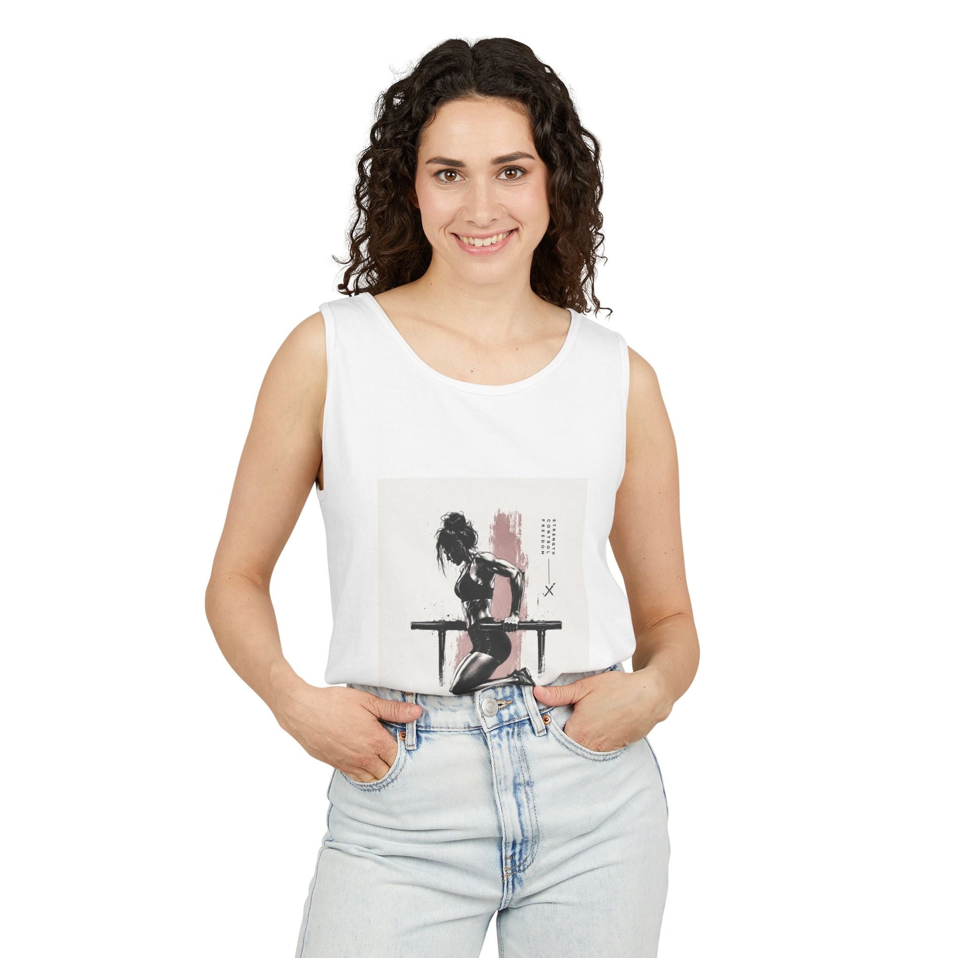 Vintage Pin-Up Tank Top — Retro Art Graphic Unisex Vest Printify