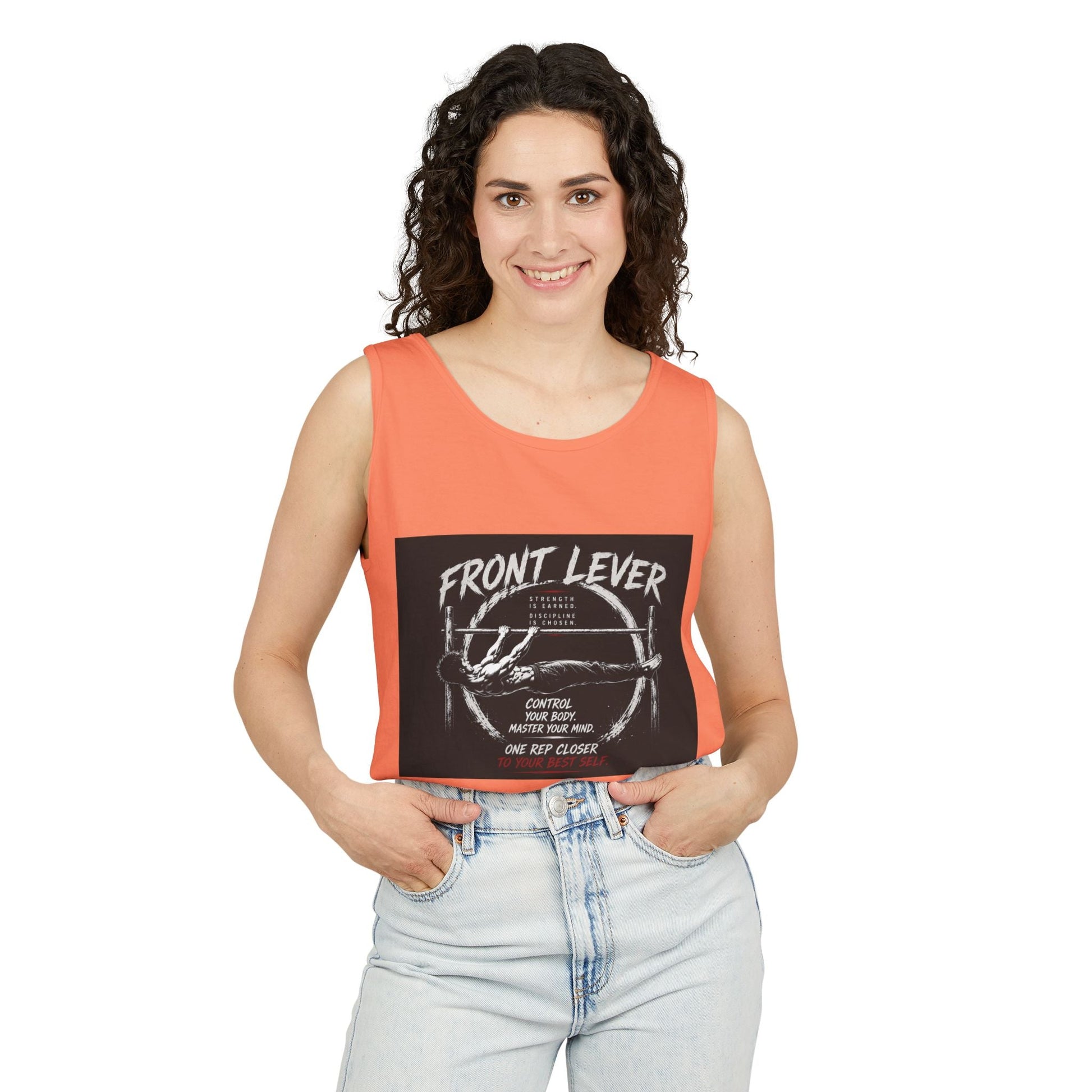 Front Lever Vintage Gym Tank Top — Calisthenics Training Shirt Printify