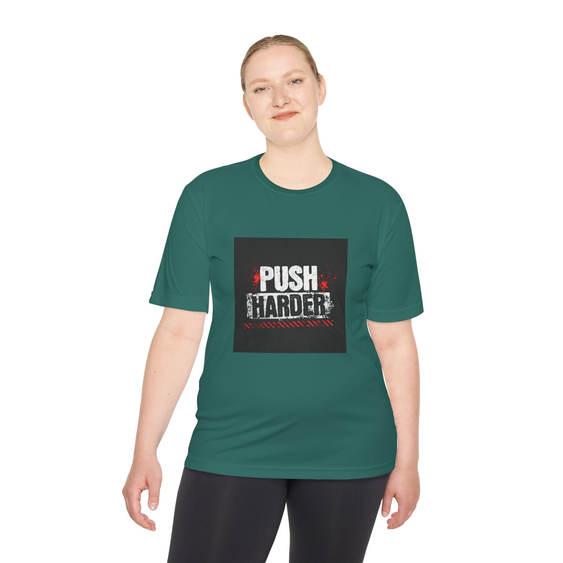 Push Harder Performance Tee — Motivational Gym Workout Shirt Printify