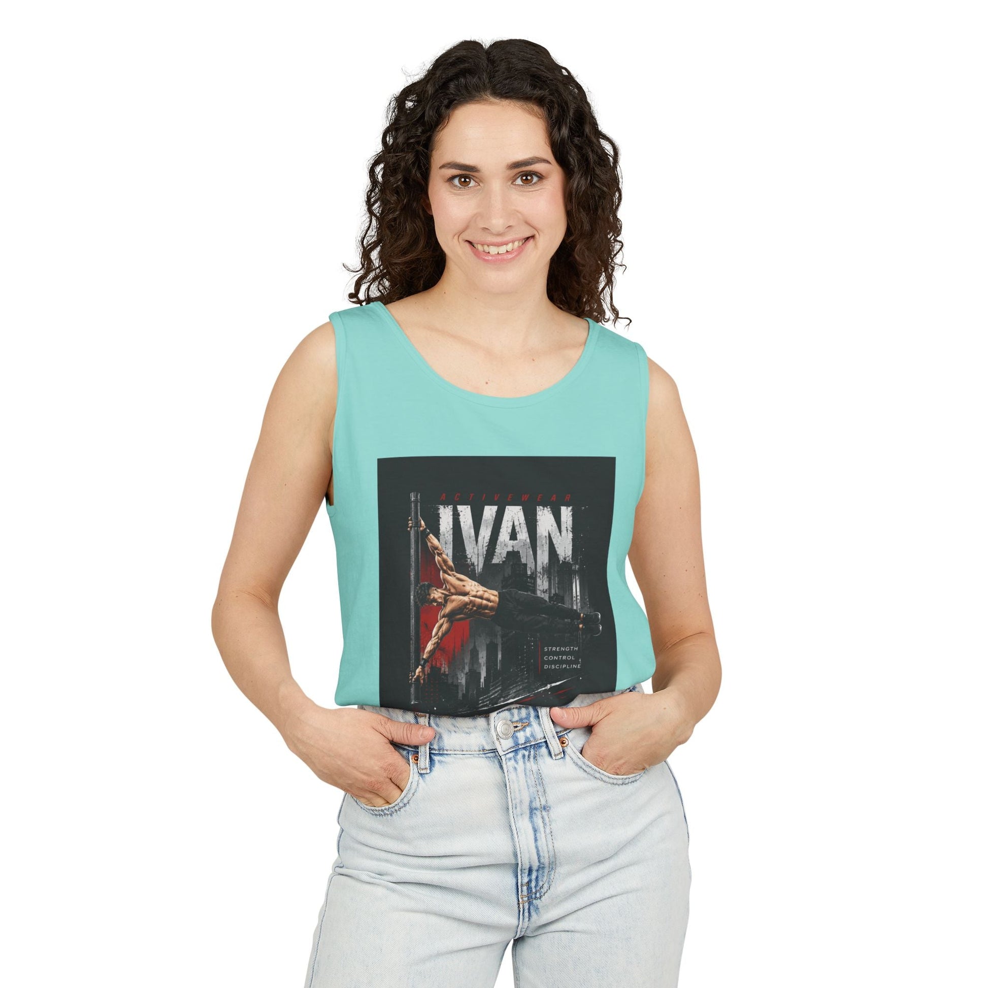 Ivan Rock Climber Tank Top — Vintage Climbing Poster Graphic Printify