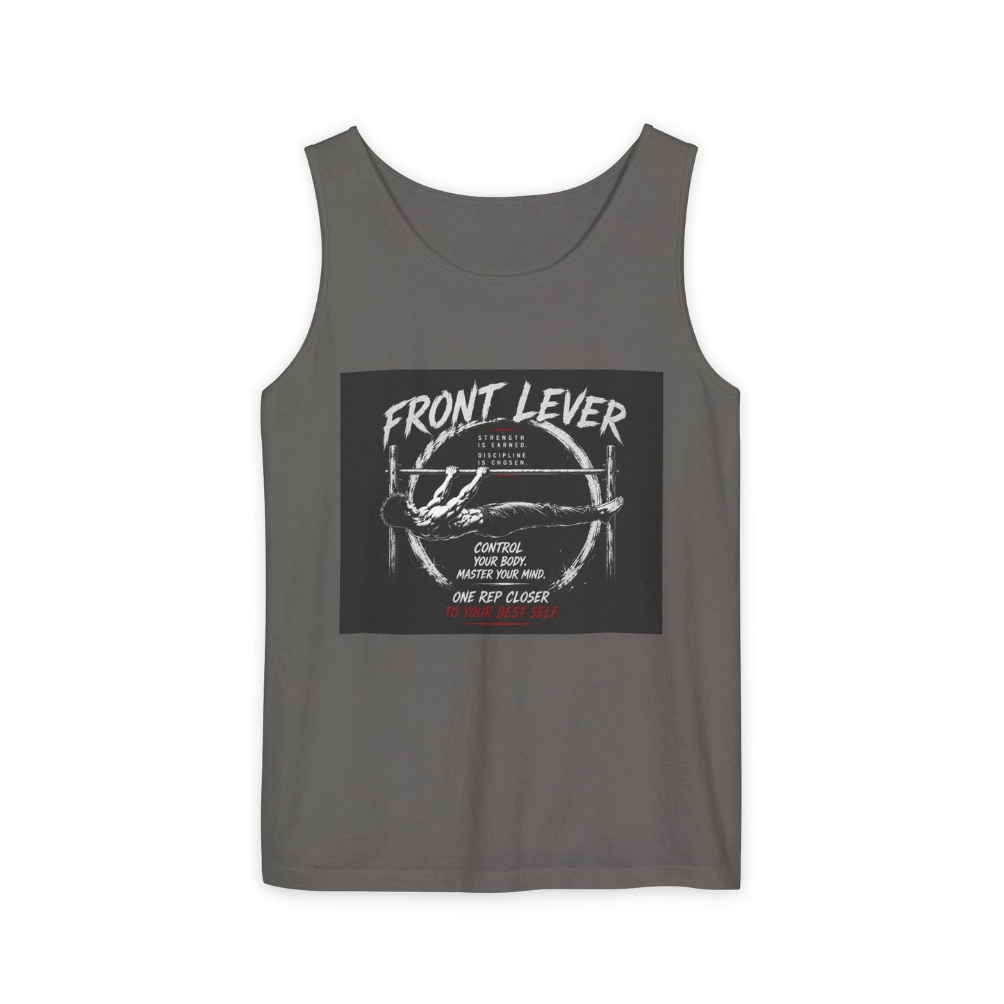 Front Lever Vintage Gym Tank Top — Calisthenics Training Shirt Printify