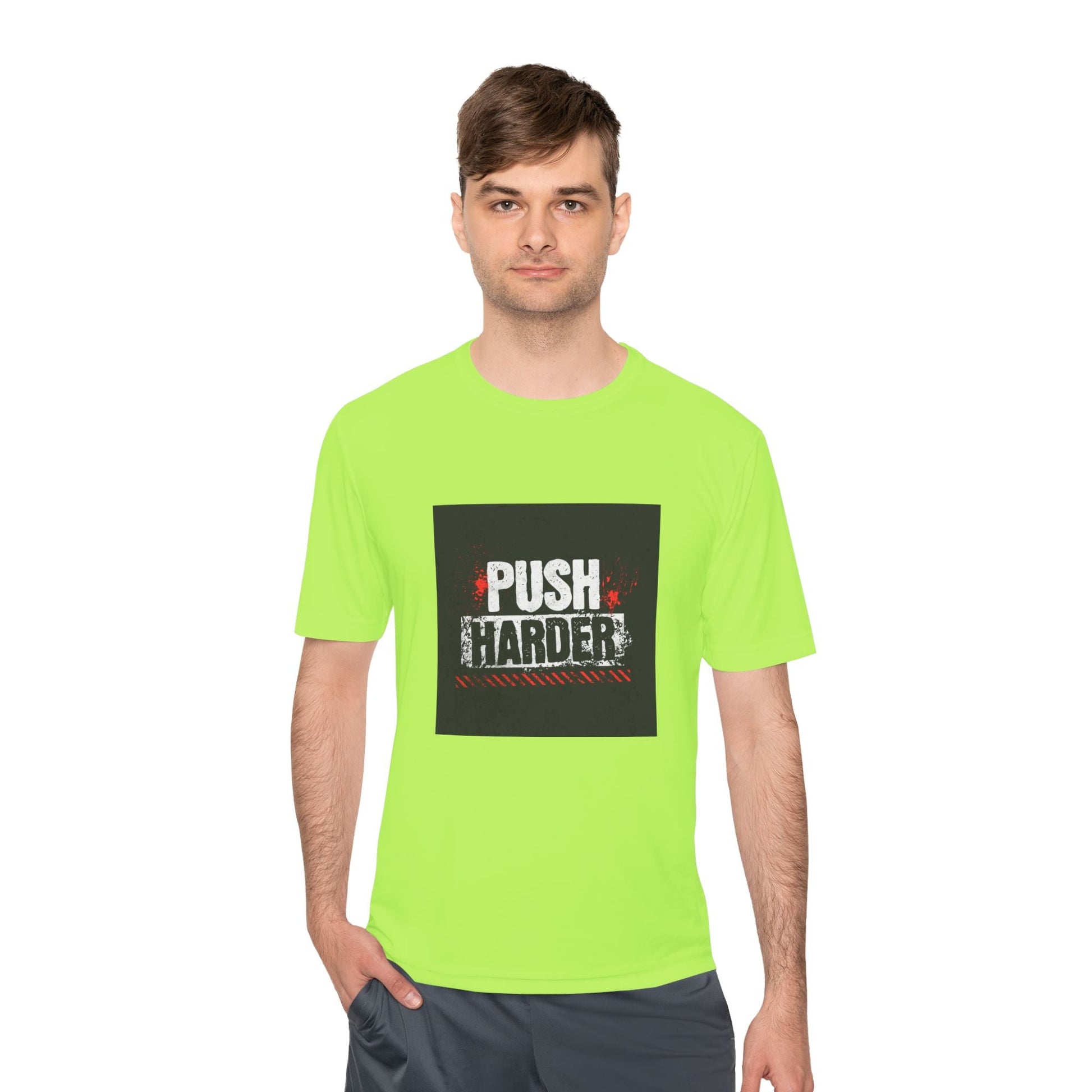 Push Harder Performance Tee — Motivational Gym Workout Shirt Printify