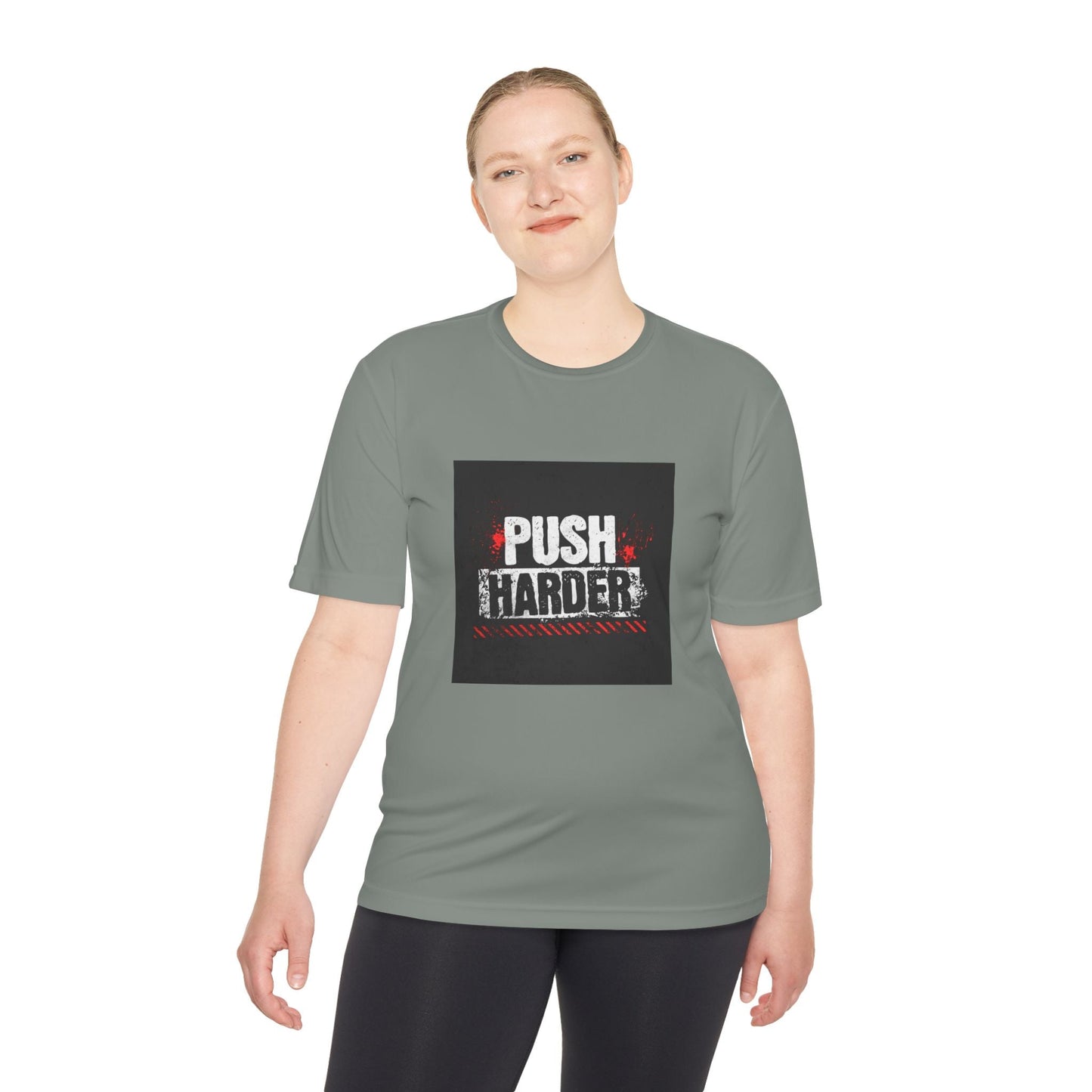 Push Harder Performance Tee — Motivational Gym Workout Shirt Printify