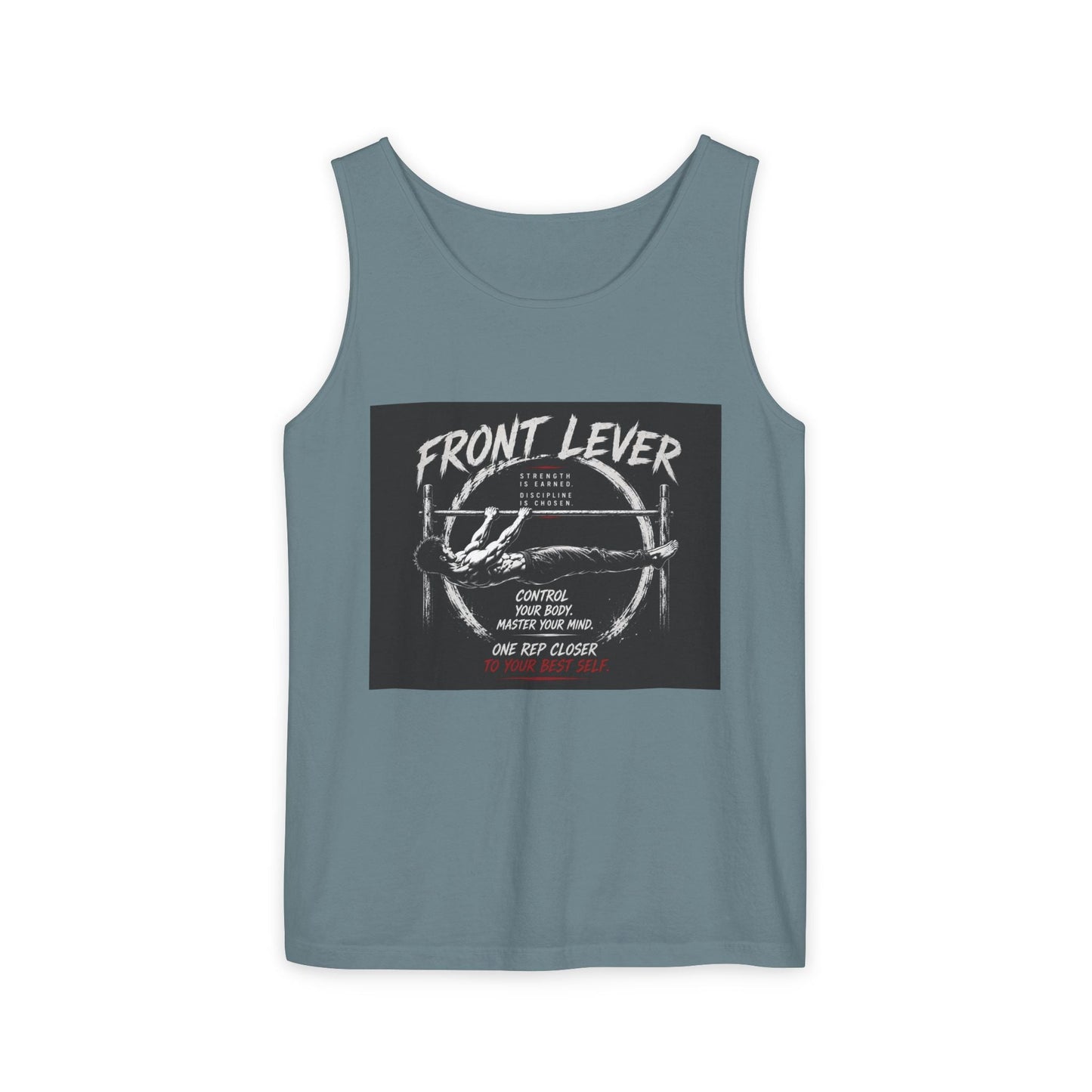 Front Lever Vintage Gym Tank Top — Calisthenics Training Shirt Printify