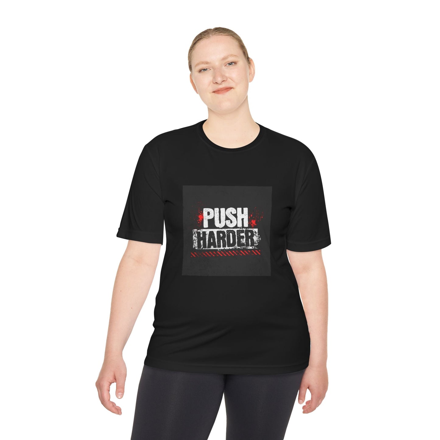 Push Harder Performance Tee — Motivational Gym Workout Shirt Printify