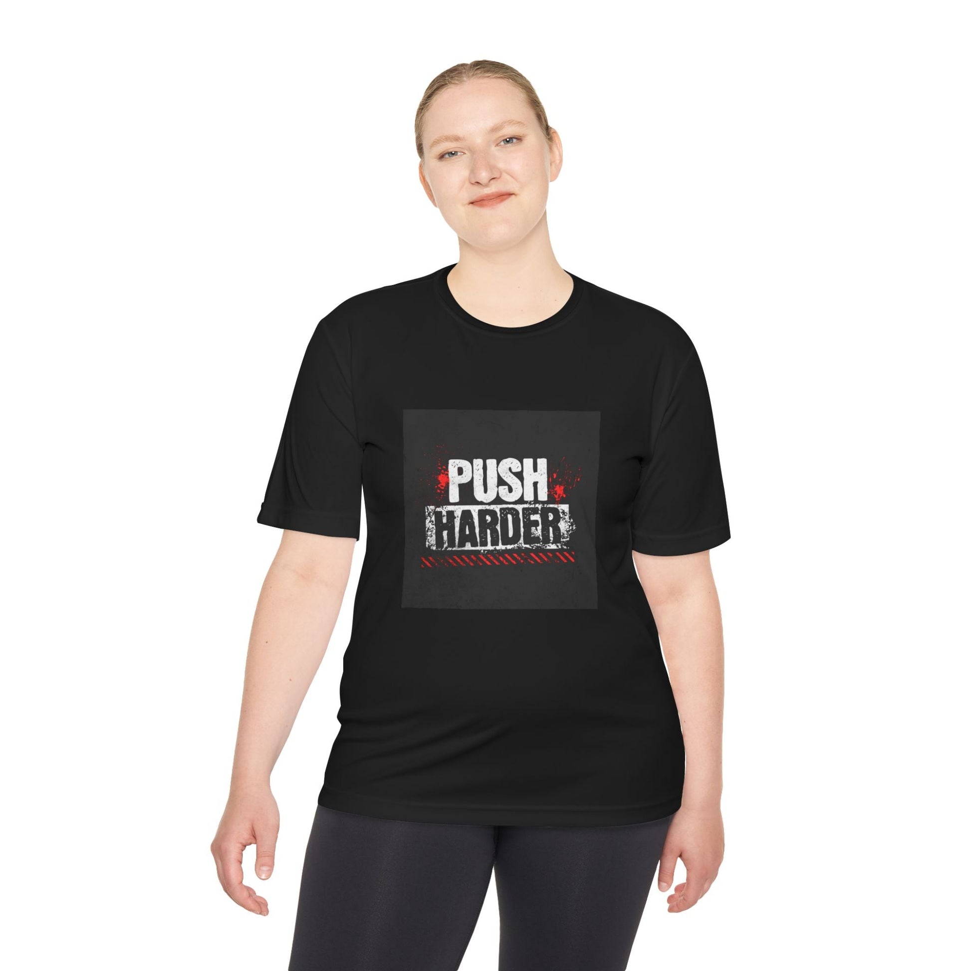 Push Harder Performance Tee — Motivational Gym Workout Shirt Printify