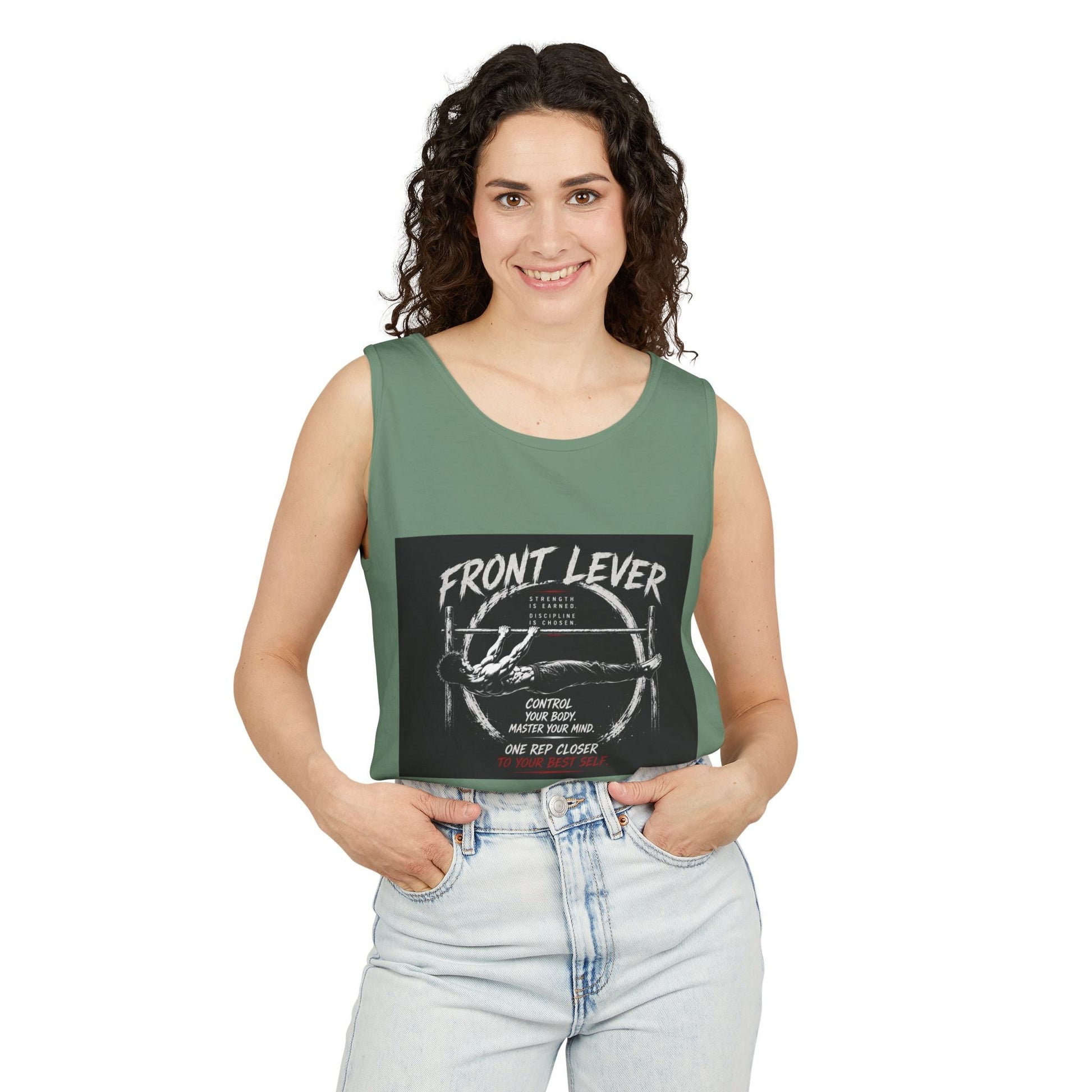 Front Lever Vintage Gym Tank Top — Calisthenics Training Shirt Printify