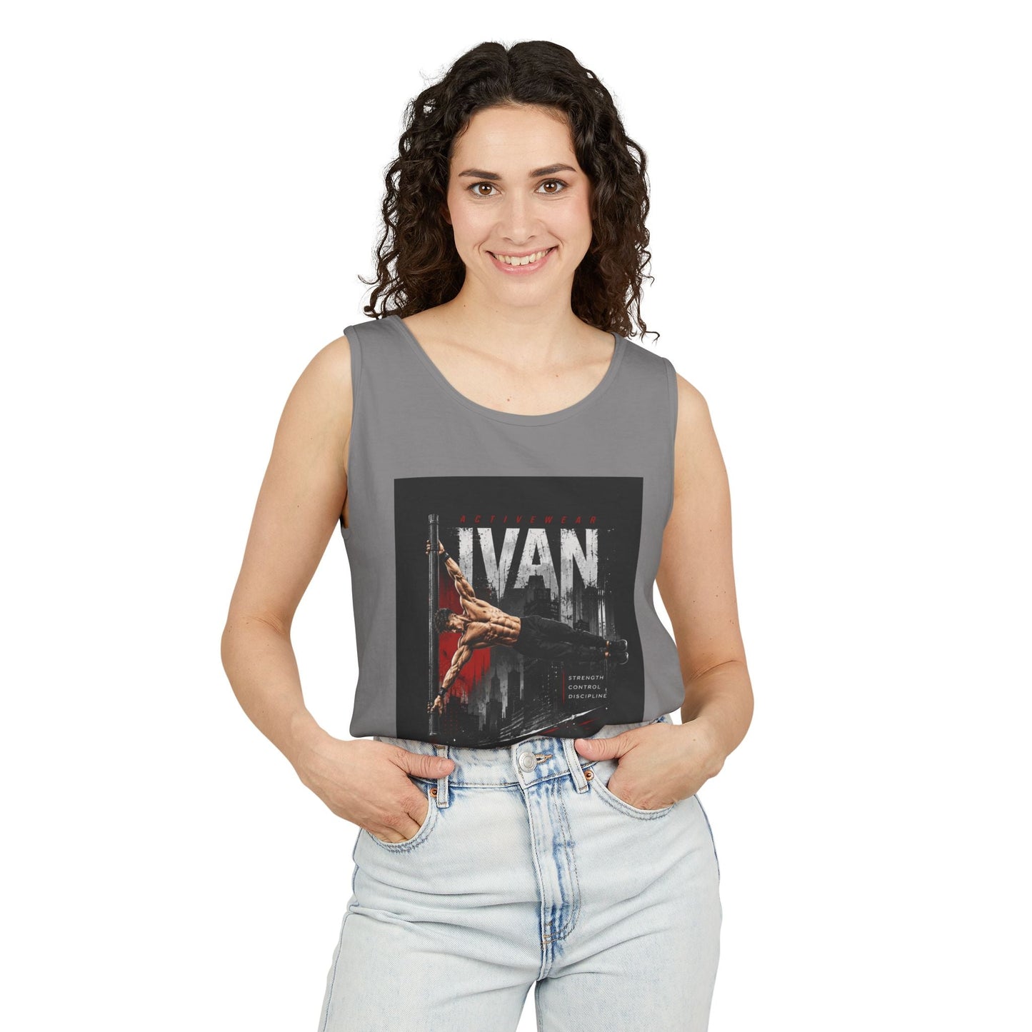 Ivan Rock Climber Tank Top — Vintage Climbing Poster Graphic Printify