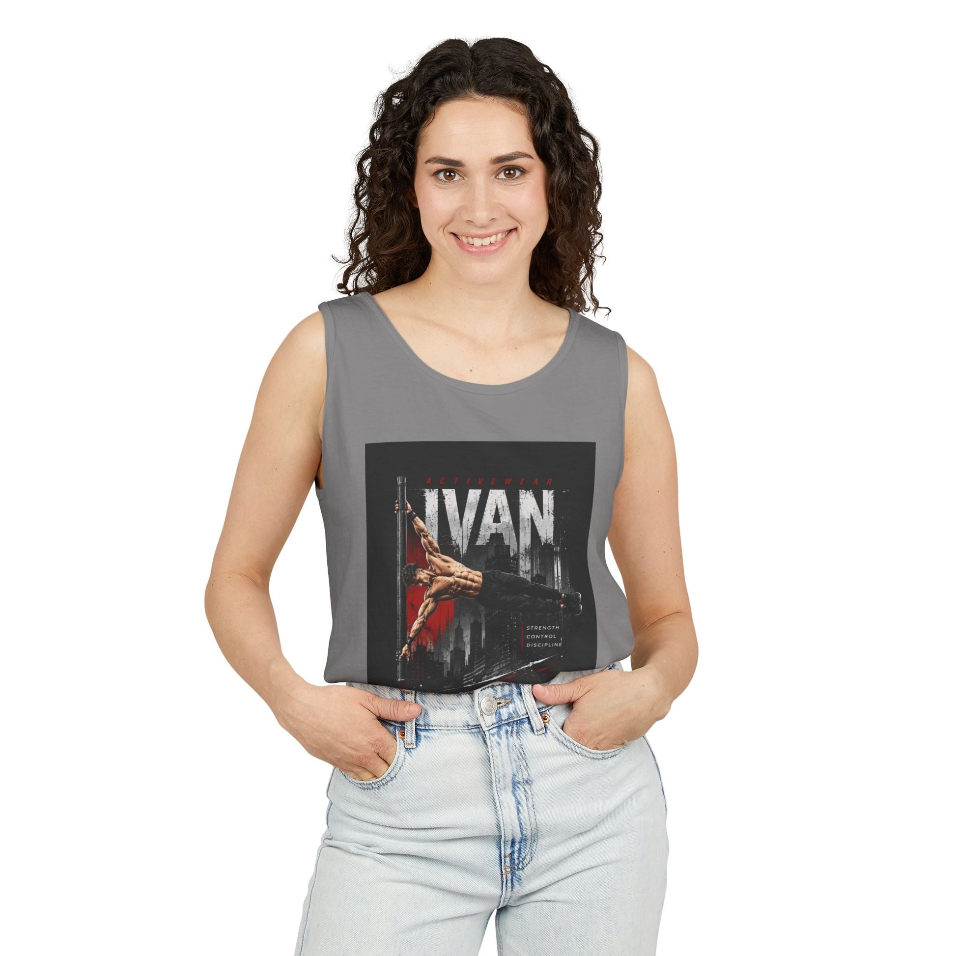 Ivan Rock Climber Tank Top — Vintage Climbing Poster Graphic Printify
