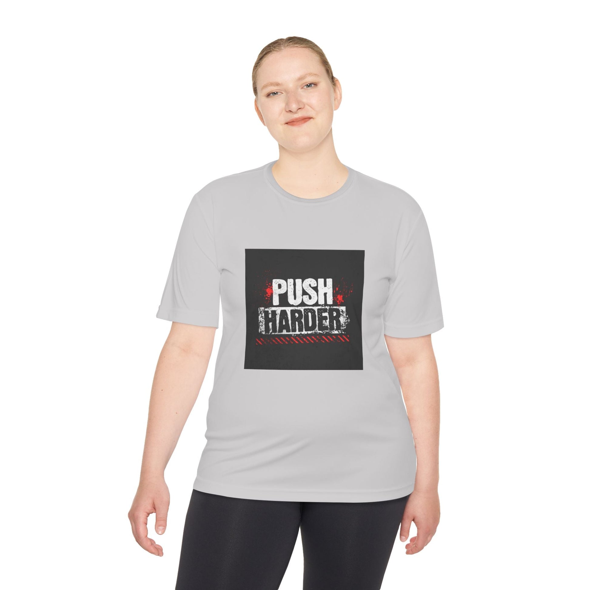 Push Harder Performance Tee — Motivational Gym Workout Shirt Printify