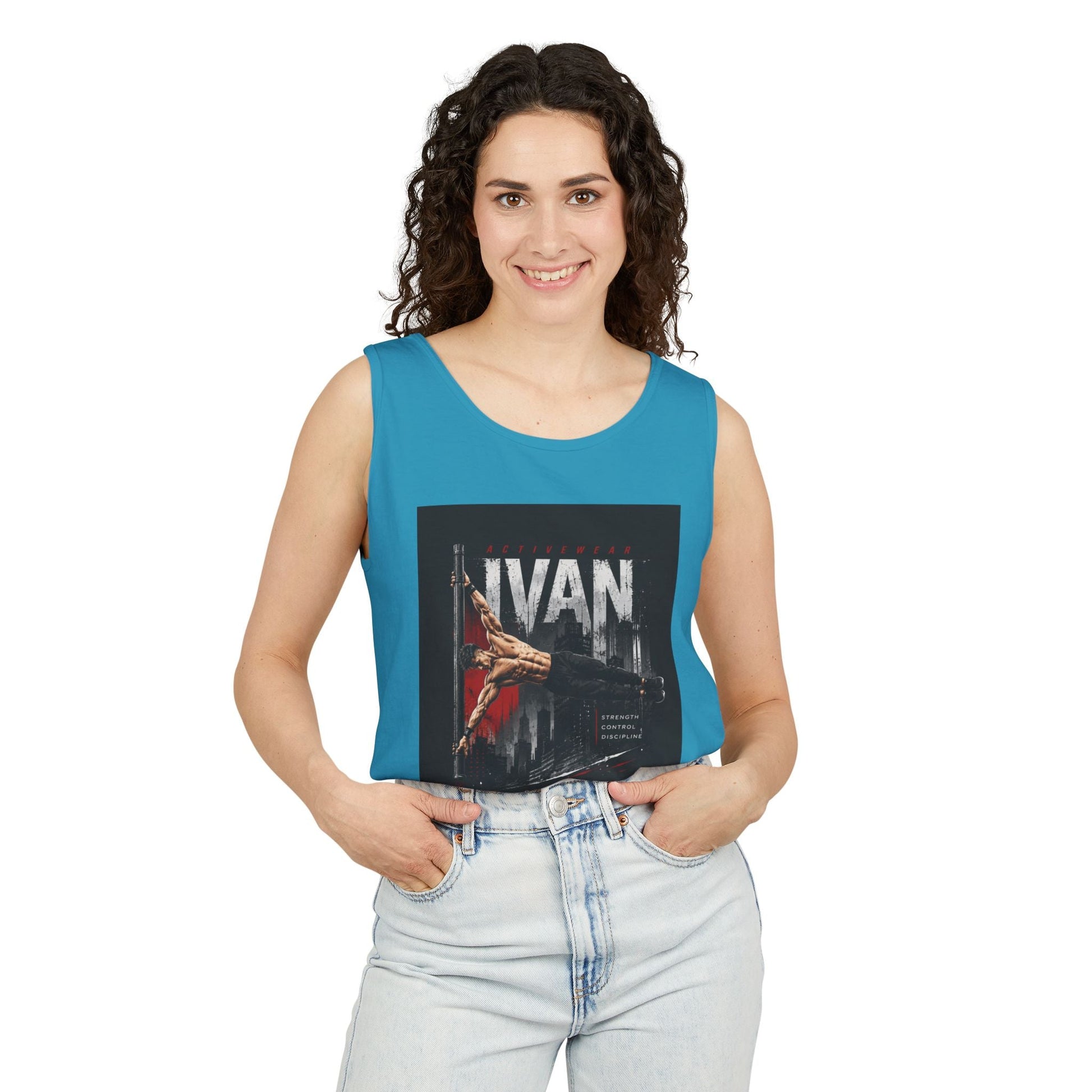 Ivan Rock Climber Tank Top — Vintage Climbing Poster Graphic Printify