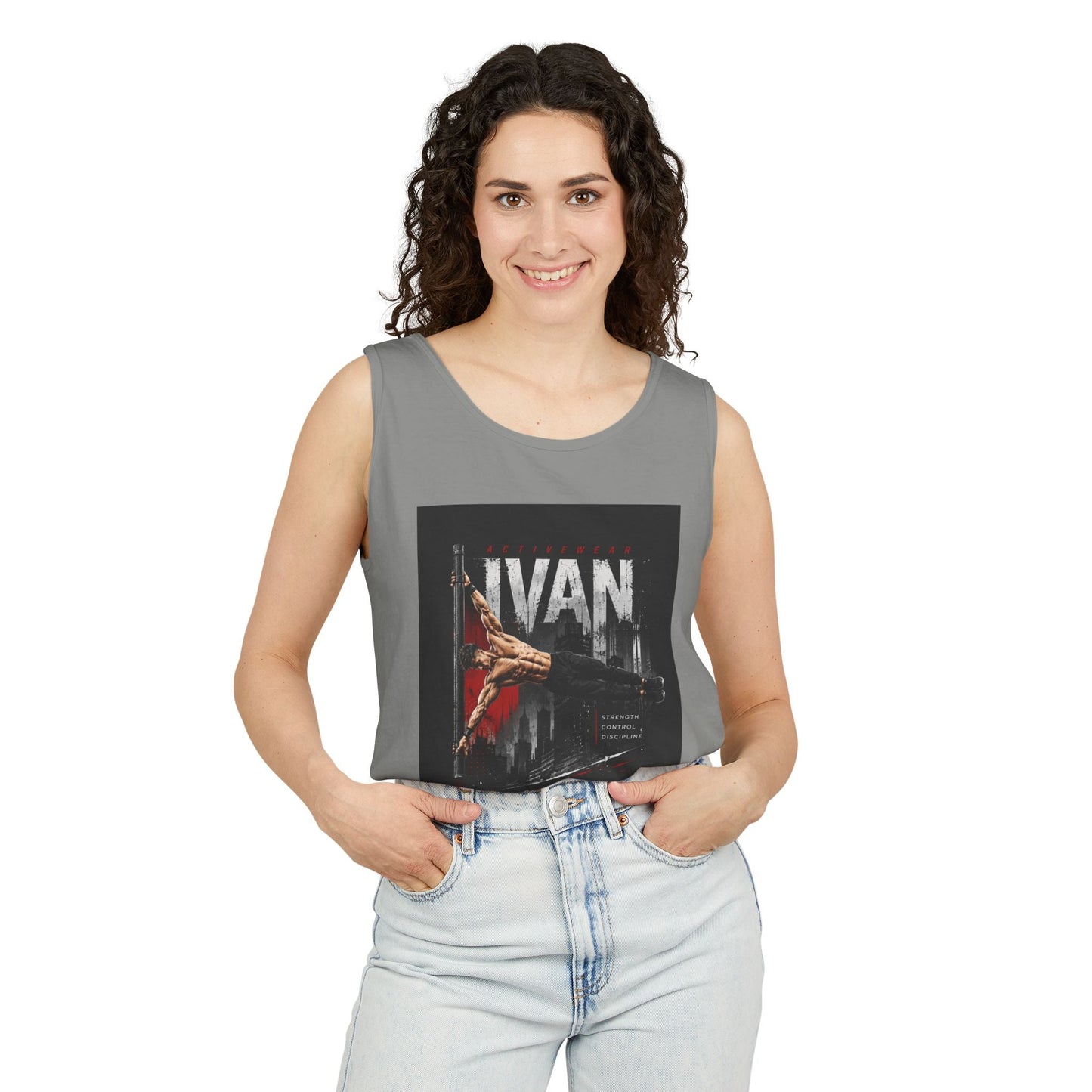 Ivan Rock Climber Tank Top — Vintage Climbing Poster Graphic Printify