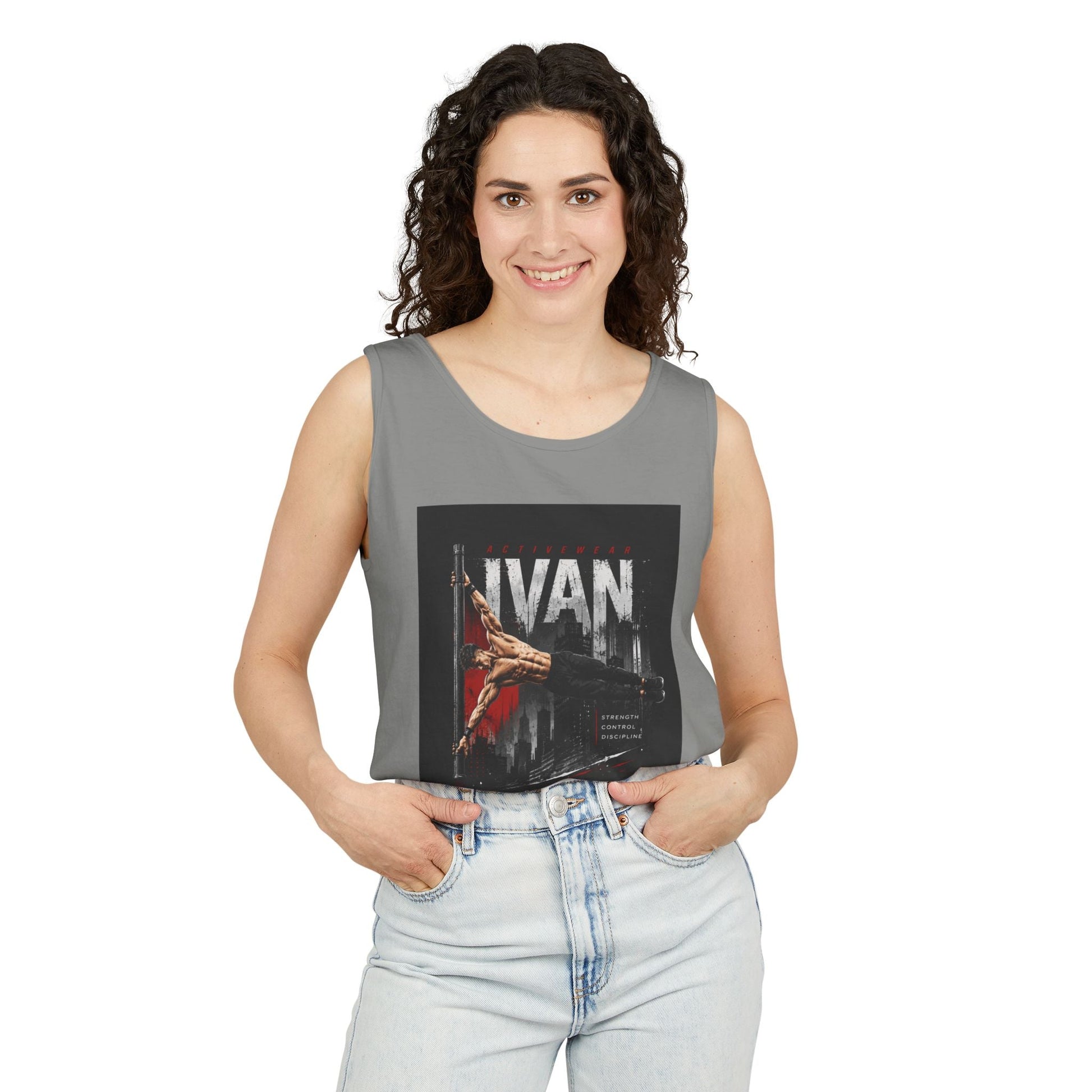 Ivan Rock Climber Tank Top — Vintage Climbing Poster Graphic Printify