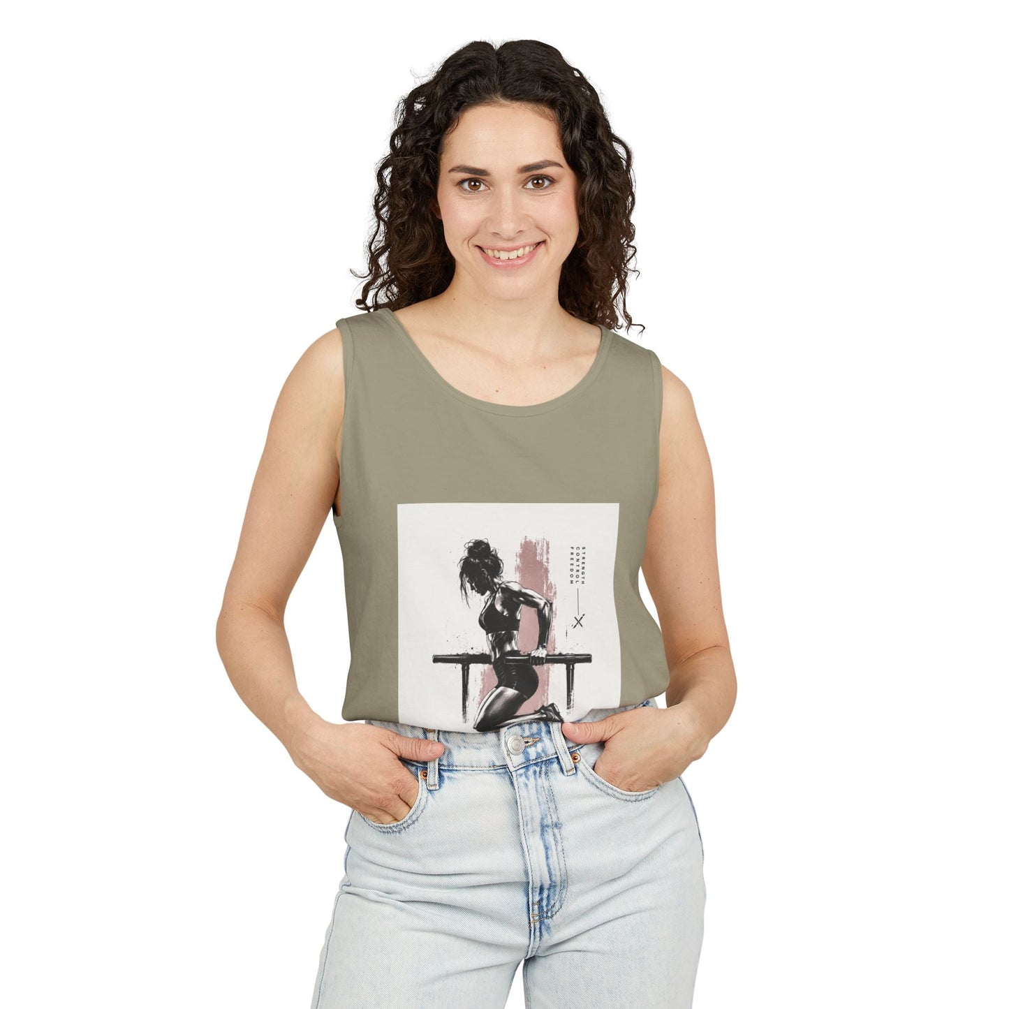 Vintage Pin-Up Tank Top — Retro Art Graphic Unisex Vest Printify