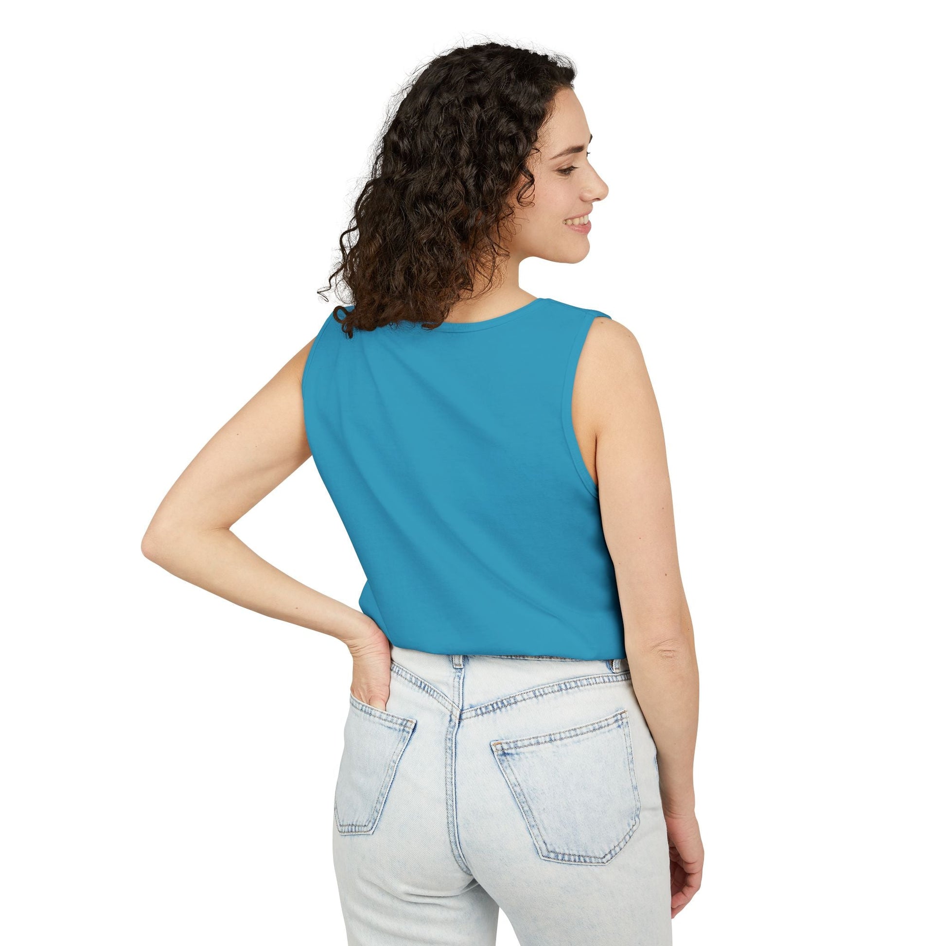 Planches Surfer Graphic Tank Top — Vintage Surf Photo "Planche" Printify