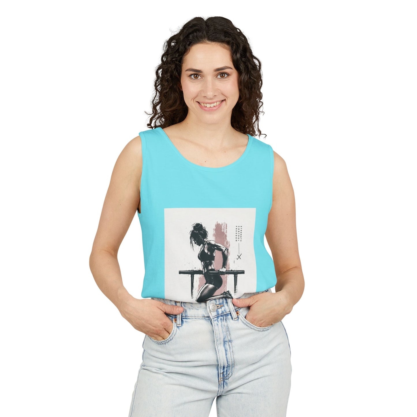 Vintage Pin-Up Tank Top — Retro Art Graphic Unisex Vest Printify