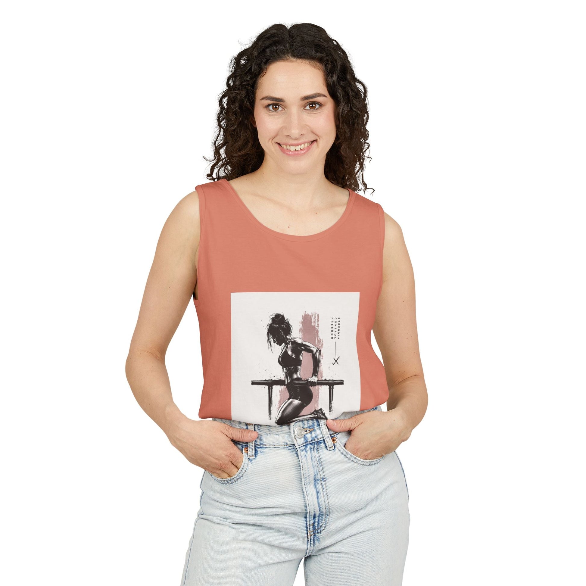 Vintage Pin-Up Tank Top — Retro Art Graphic Unisex Vest Printify